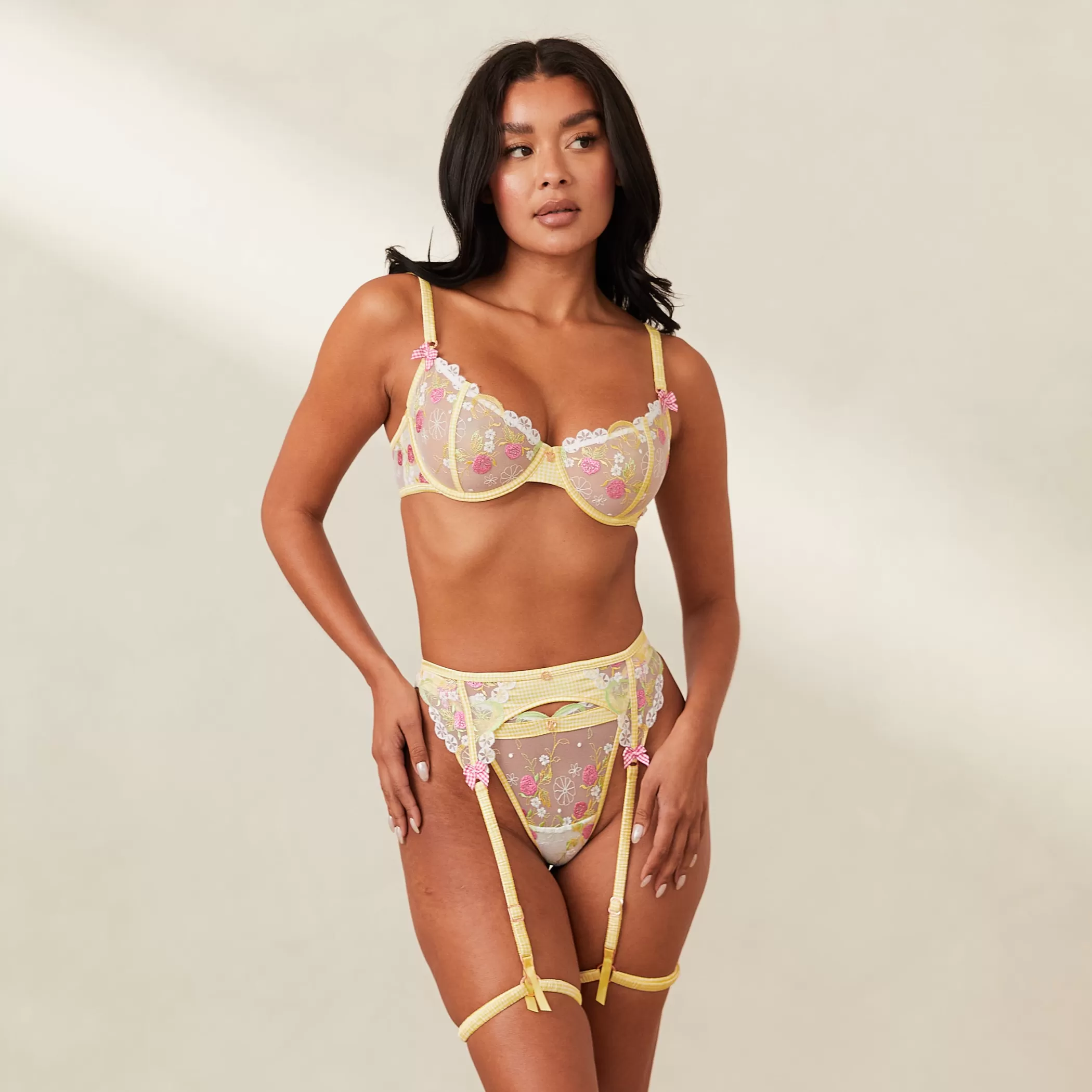 Intimates Sets | Lace | Lounge Adelina Intimates Set - Yellow