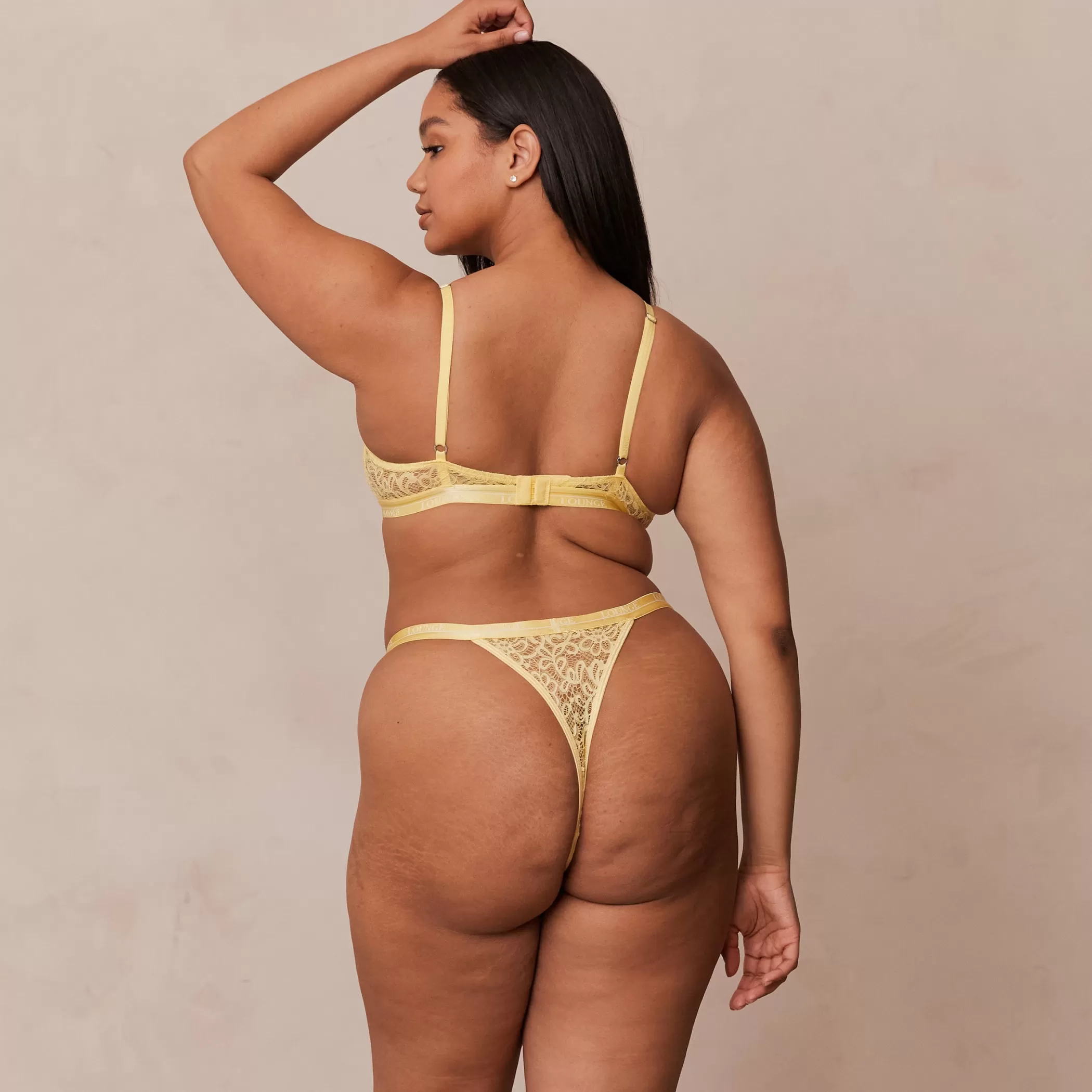 Bras | Lounge Balcony Bra & Thong Set - Lemon