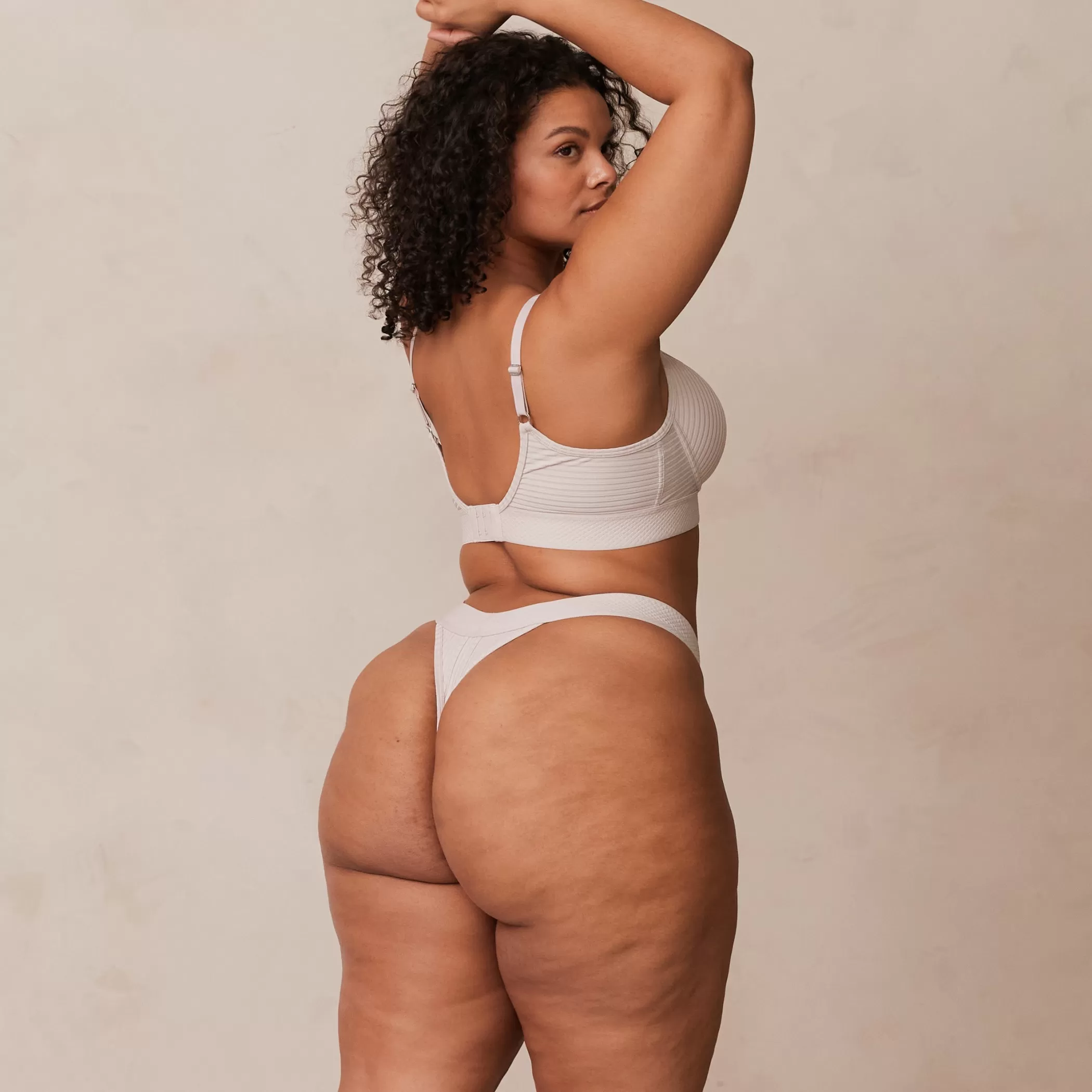 Solutions | Bralettes | Lounge Bare Bra & Thong Set - Cream