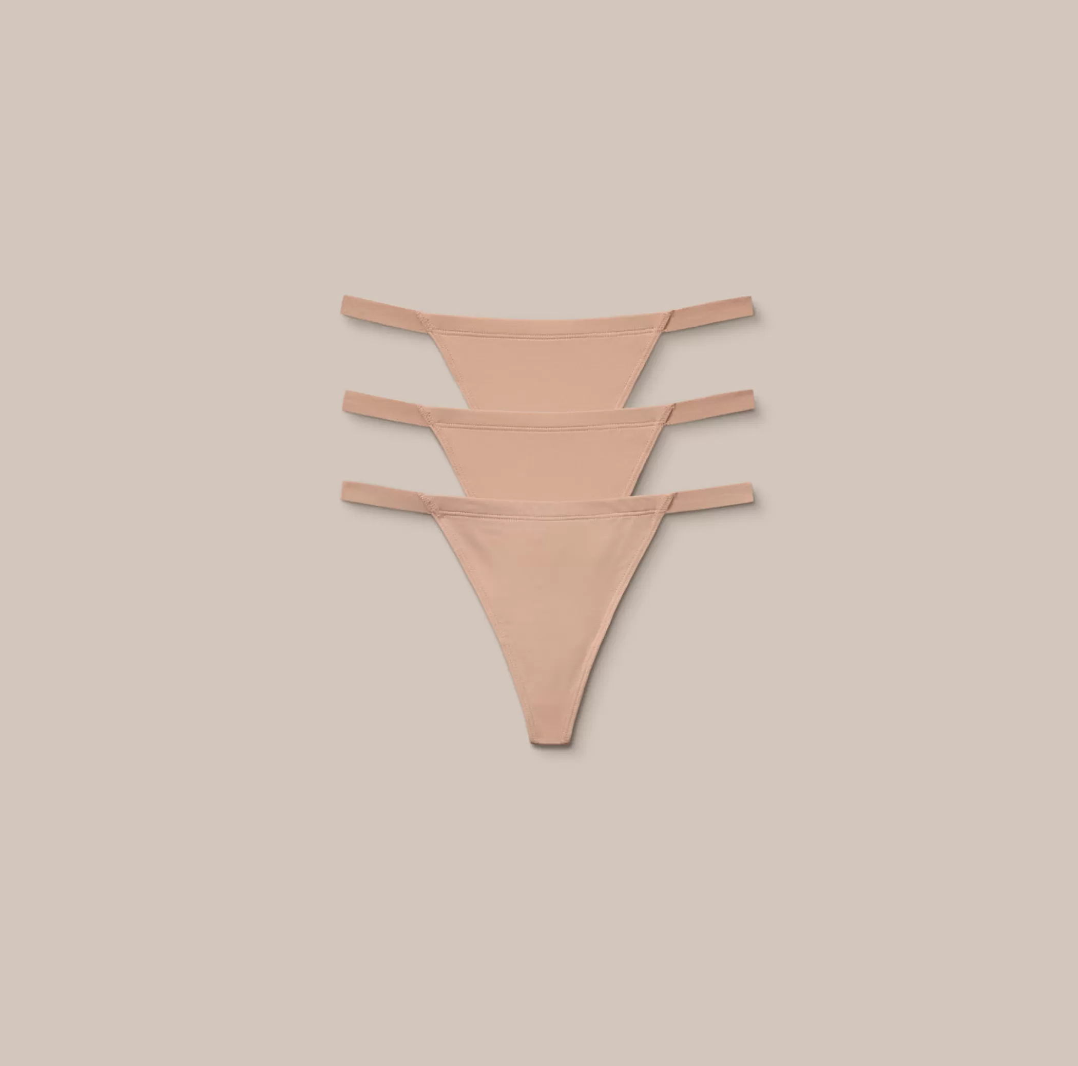 Multipacks | G-strings | Lounge Basic G-Strings (3 Pack) - Honey