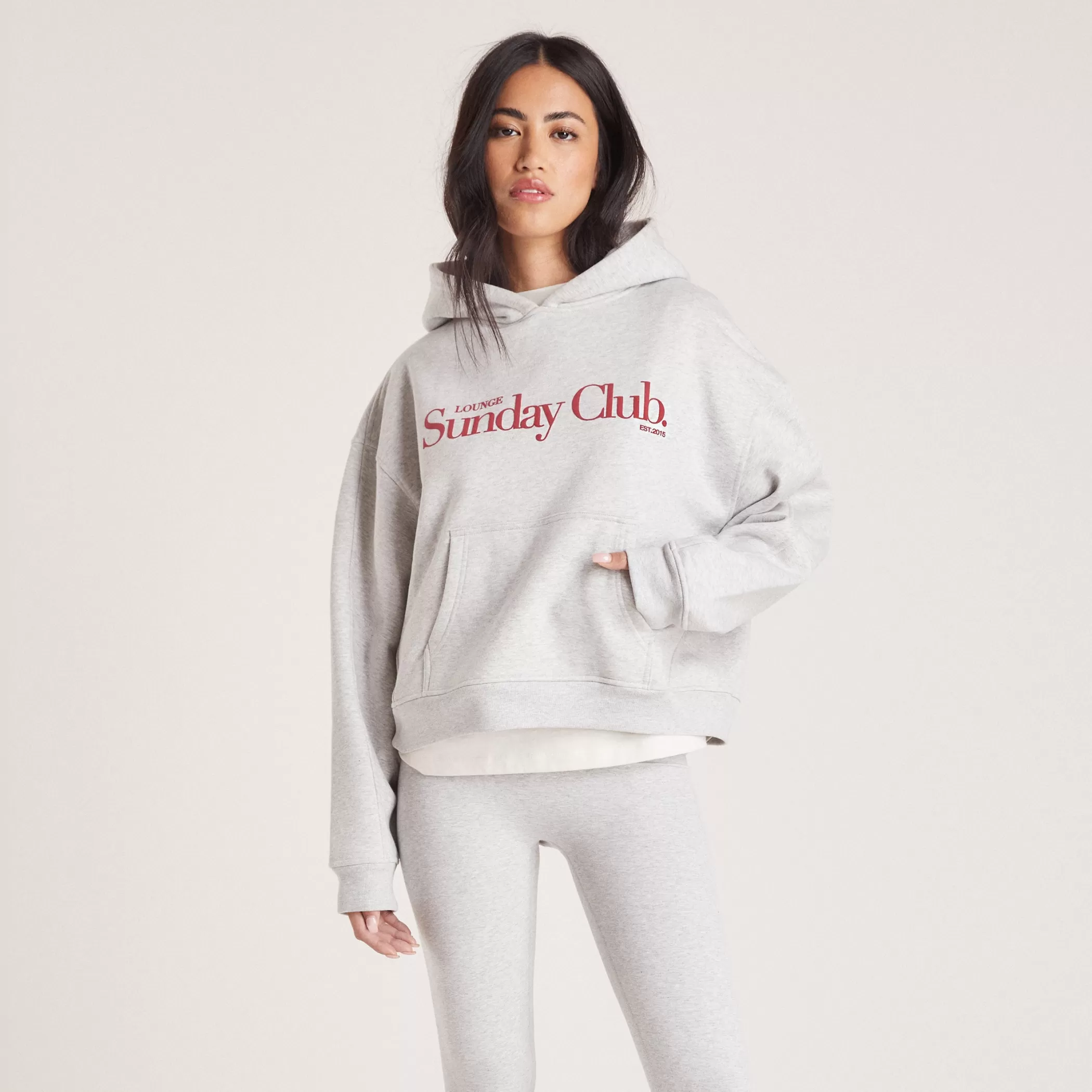 Hoodies & Sweatshirts | Sunday Club | Lounge Boxy Hoodie - Grey Marl GreyMarl