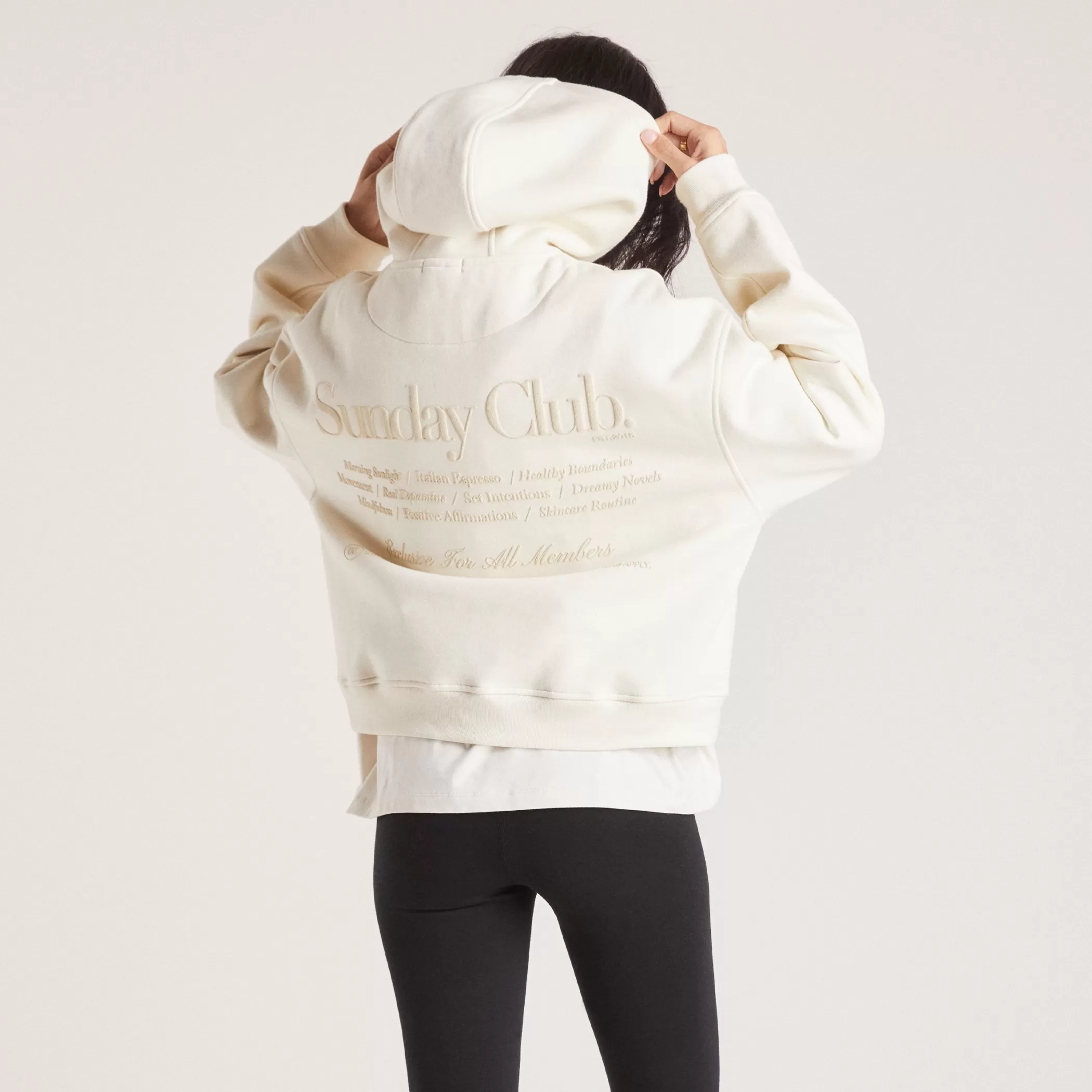 Hoodies & Sweatshirts | Sunday Club | Lounge Boxy Hoodie - Tofu