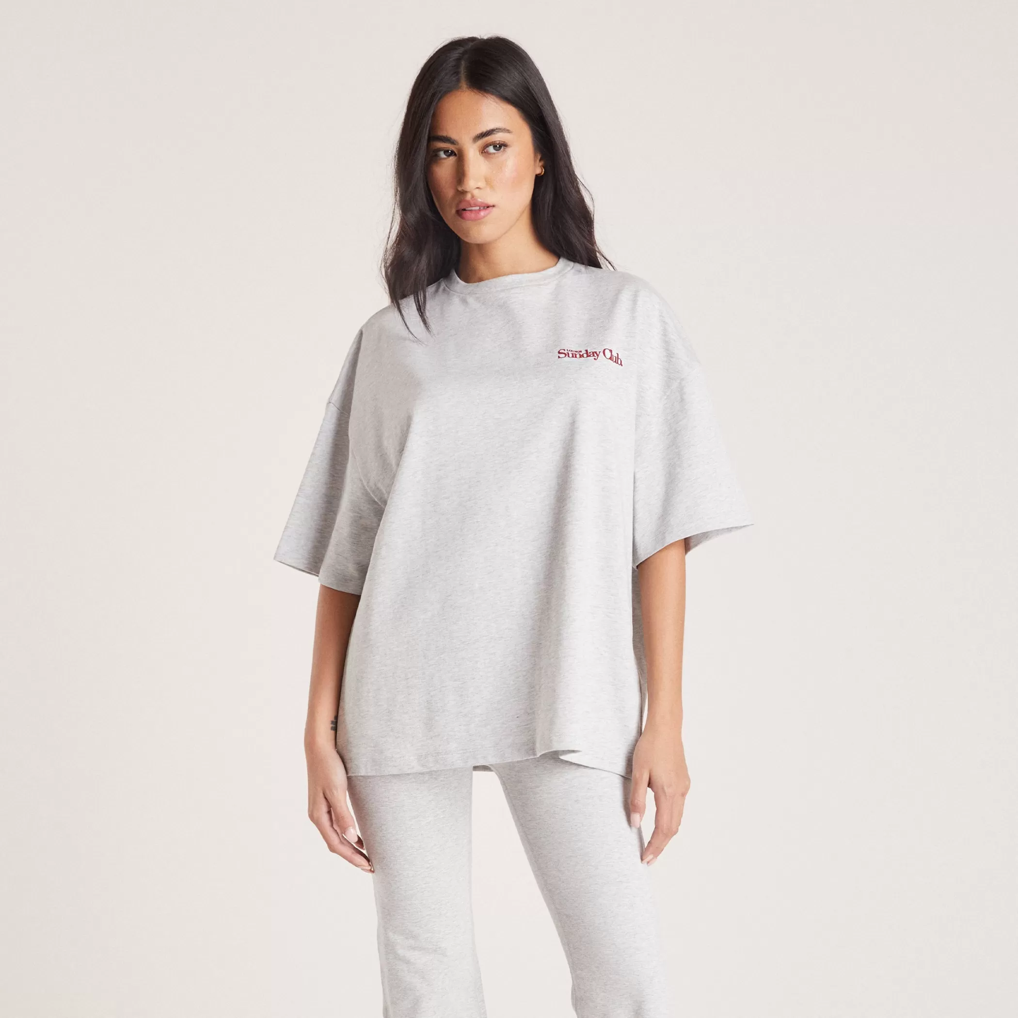 T-shirts & Tops | Sunday Club | Lounge Boxy T-Shirt - Grey Marl GreyMarl