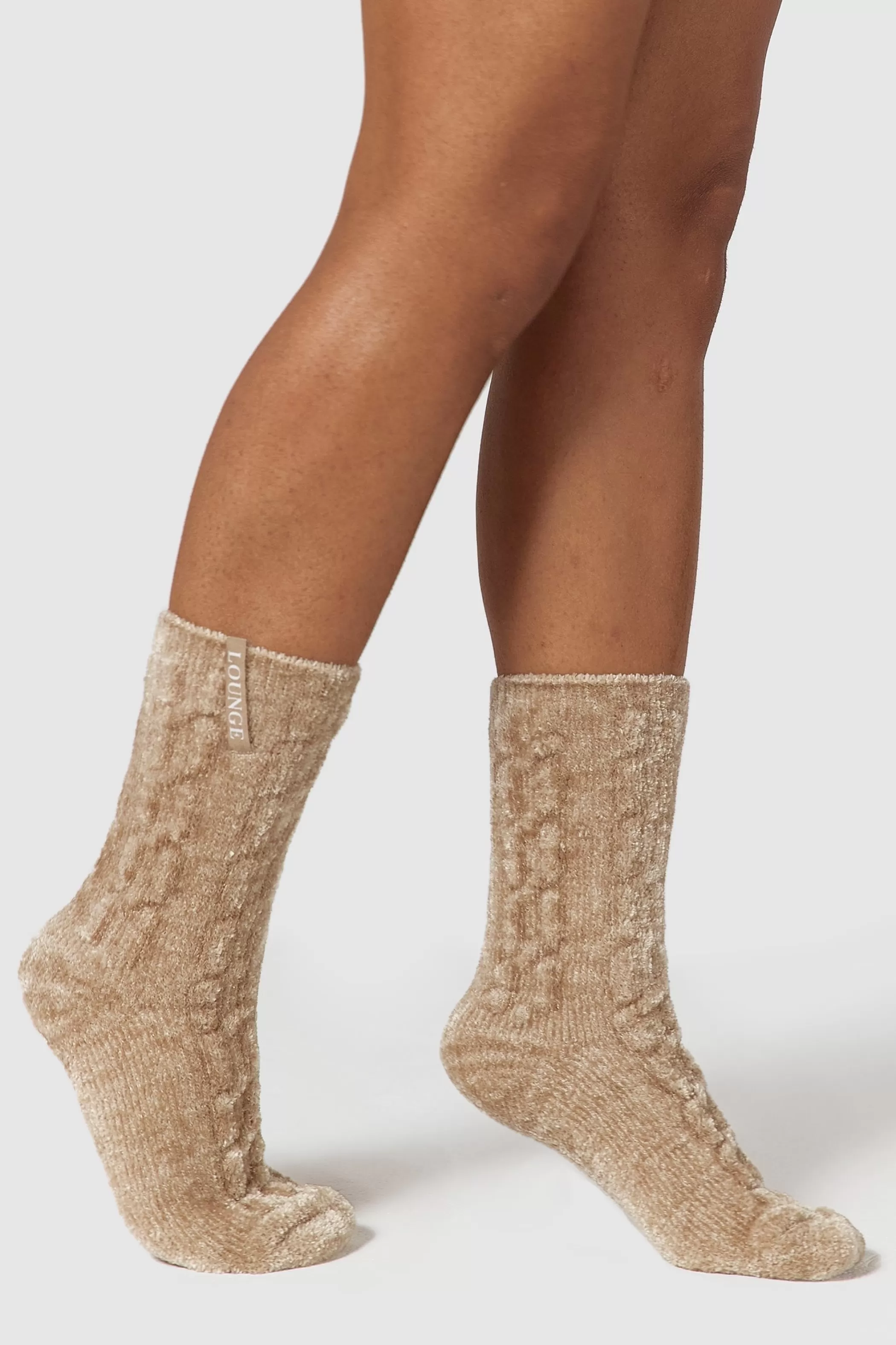 Accessories | Socks & Accessories | Lounge Chenille Knitted Socks - Mink