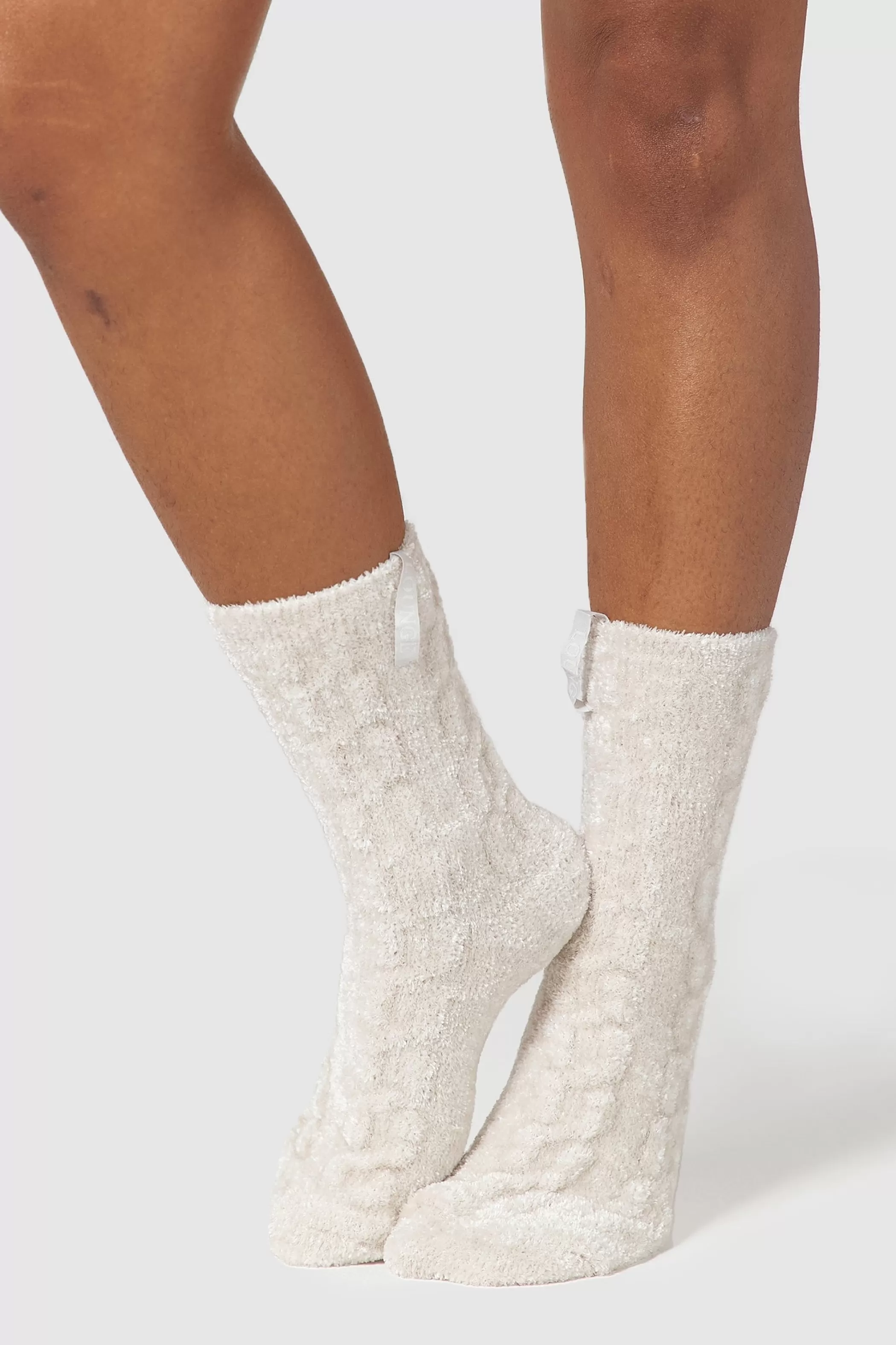 Socks & Accessories | Accessories | Lounge Chenille Knitted Socks - Pearl