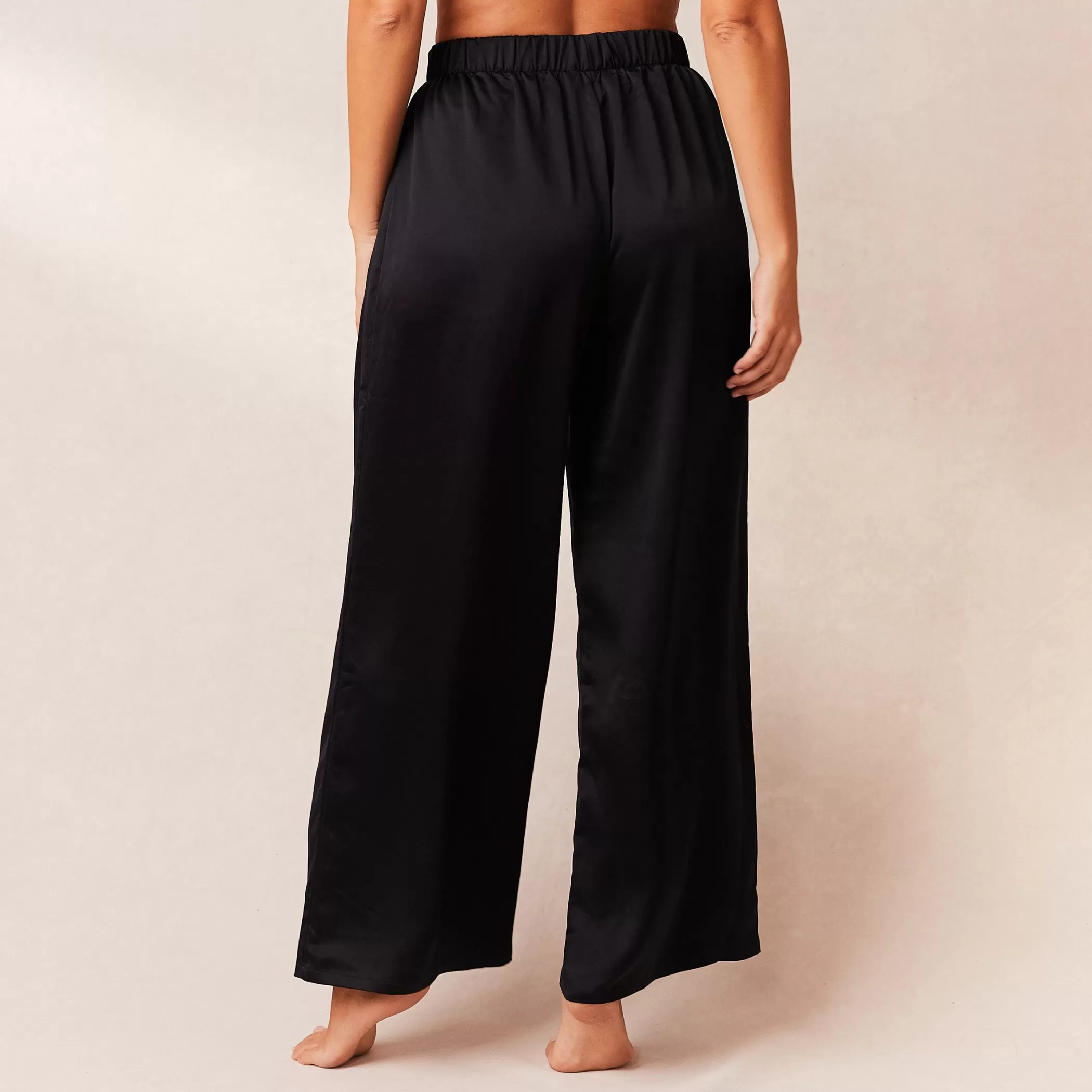 Satin | Sets | Lounge Classic Satin Pajama Pants - Black