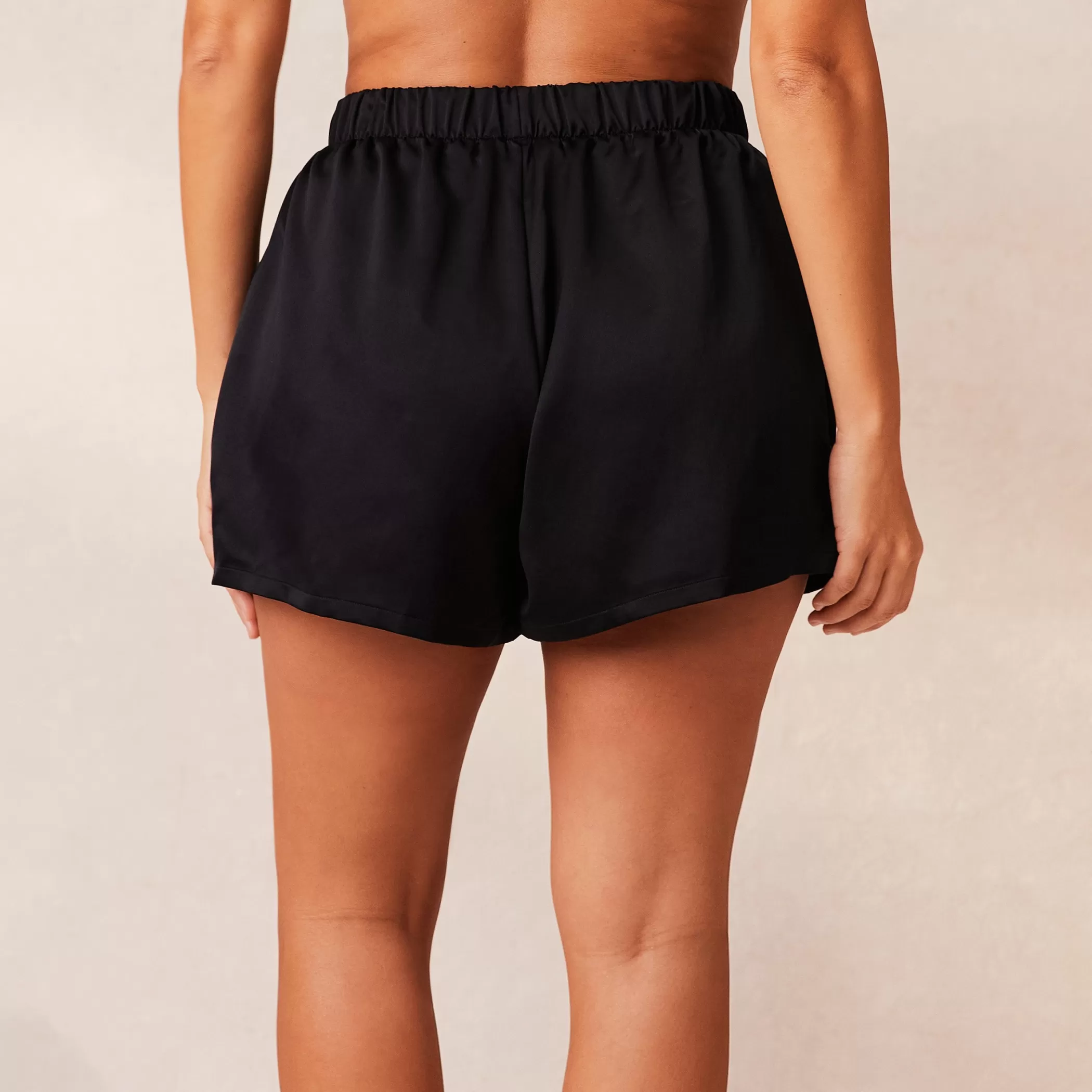 Satin | Bottoms | Lounge Classic Satin Pajama Shorts - Black