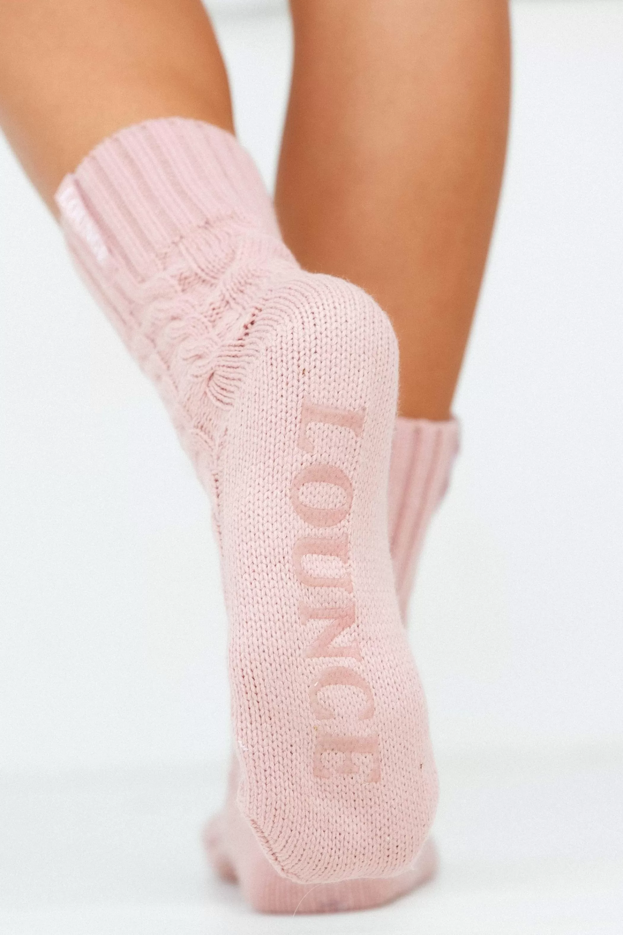 Sleep | Lounge Cosy Knitted Socks - Pink