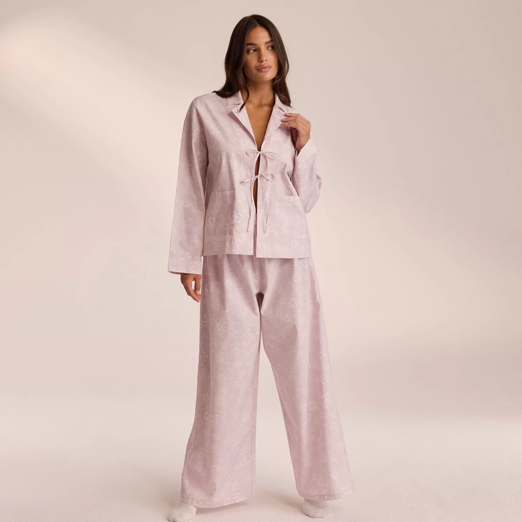 Breakfast Club | Tops | Lounge Cotton Pajama Shirt - Lilac