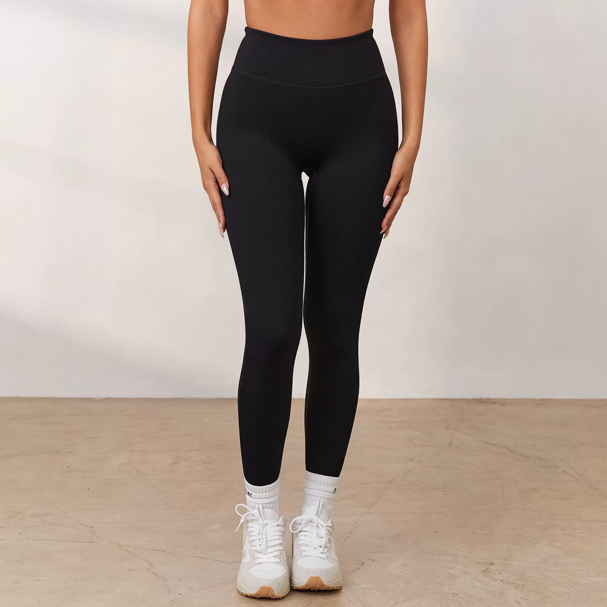 Leggings | Lounge Cozy Ribbed Leggings - Black