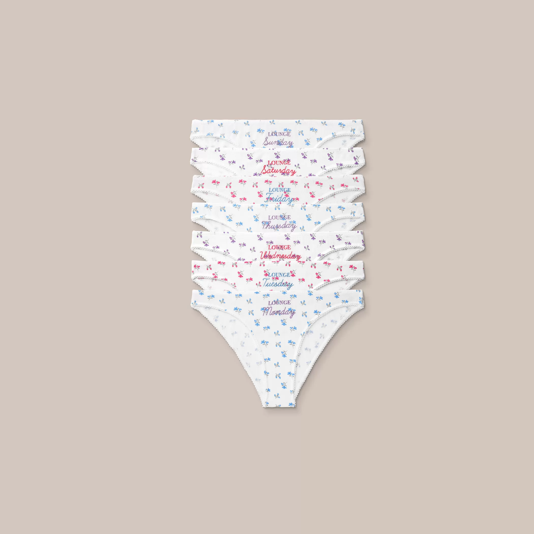Multipacks | Lounge Days of the Week Briefs (7 Pack) - Print