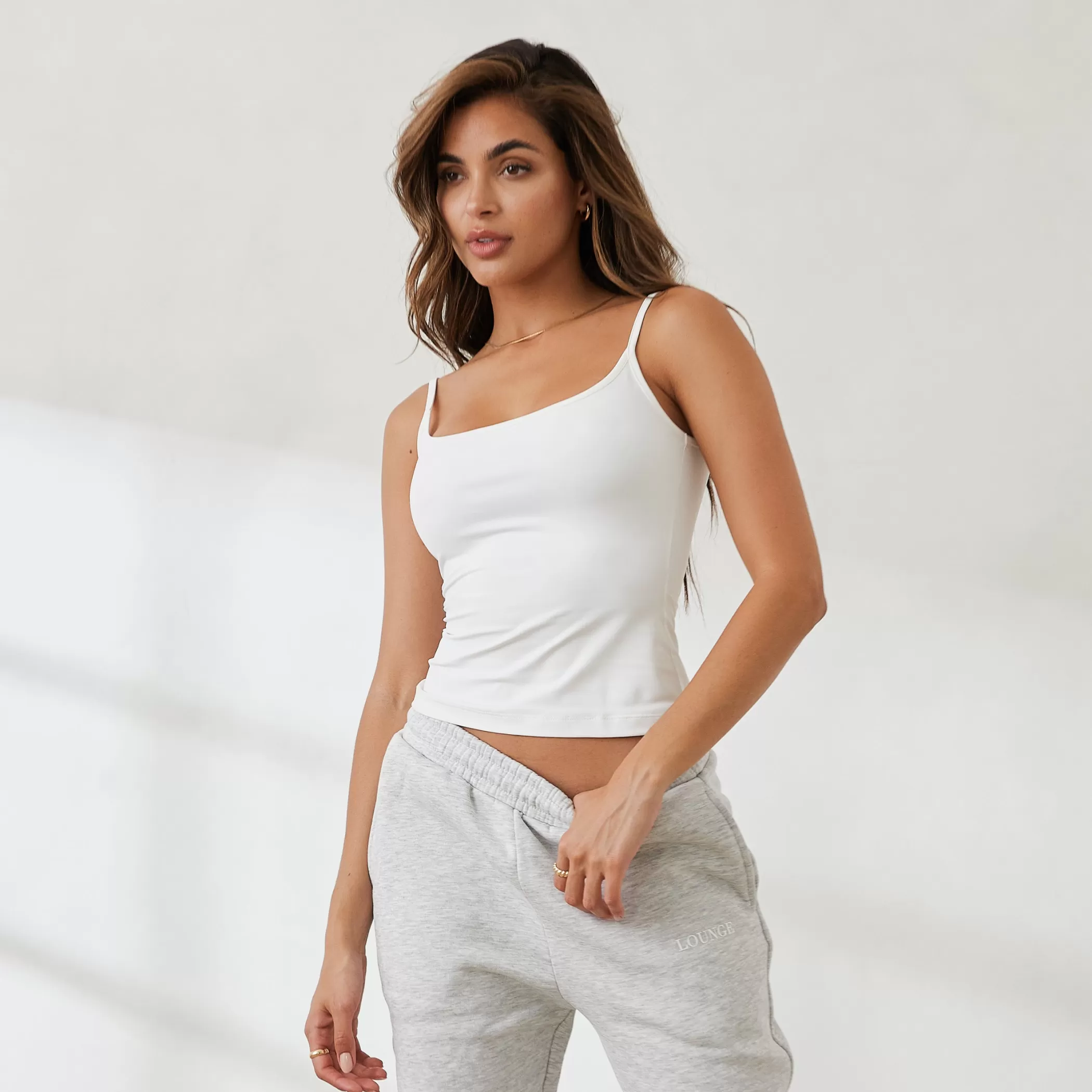 Essential | T-shirts & Tops | Lounge Essential Cami Top - Off White OffWhite