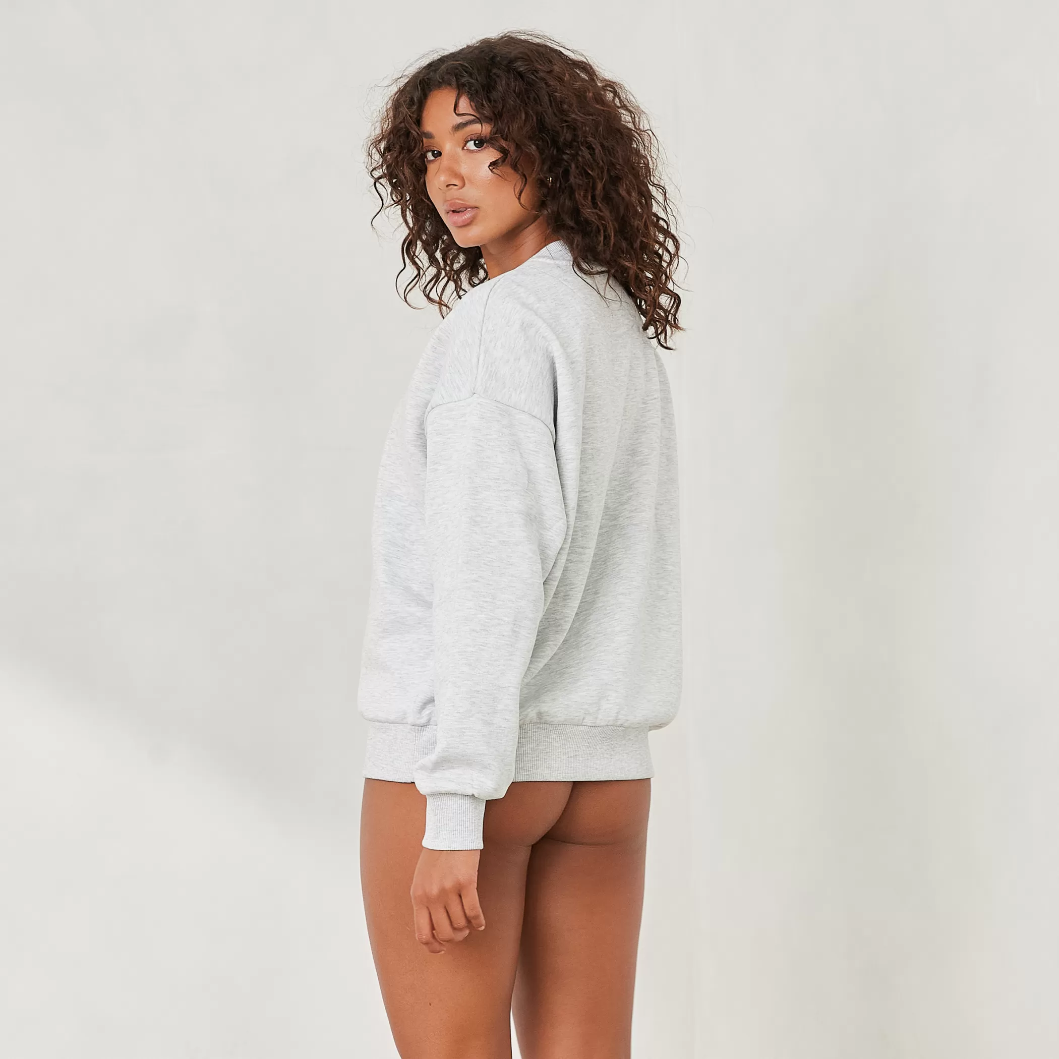 Essential | Hoodies & Sweatshirts | Lounge Essential Crew Neck Sweater - Frost Melange FrostMelange