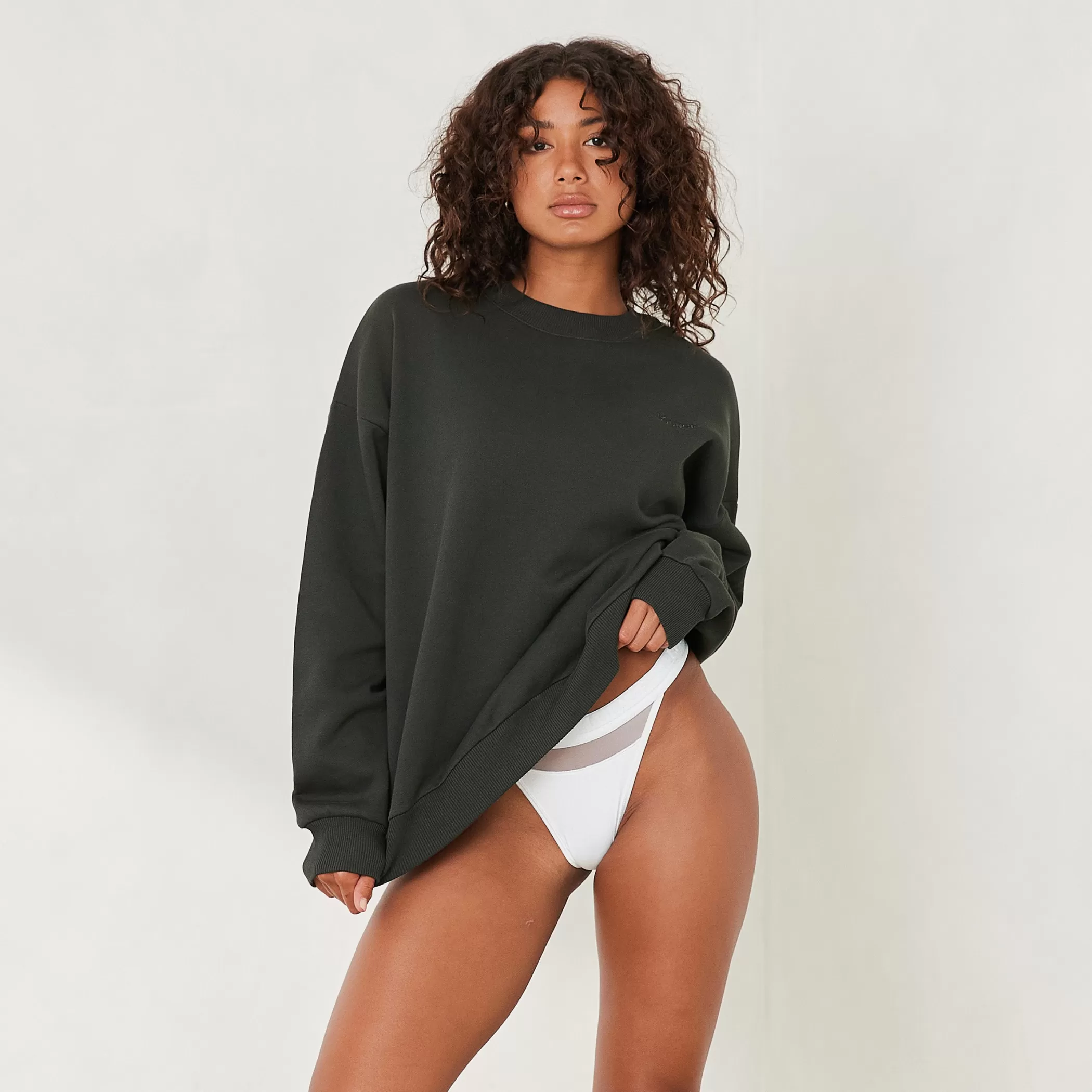 Essential | Hoodies & Sweatshirts | Lounge Essential Crew Neck Sweater - Pine Green PineGreen