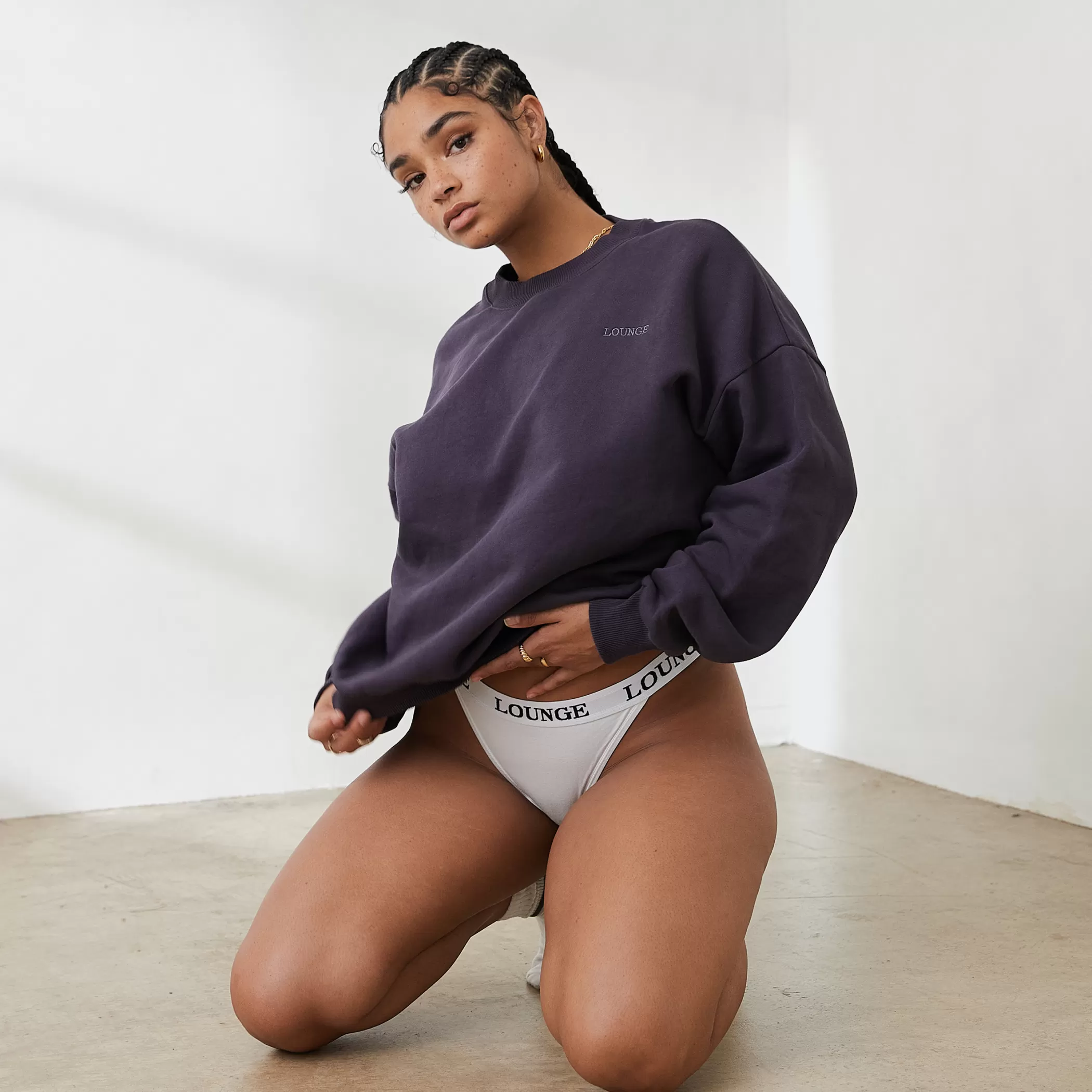 Hoodies & Sweatshirts | Lounge Essential Crew Neck Sweater - Smoked Blue SmokedBlue