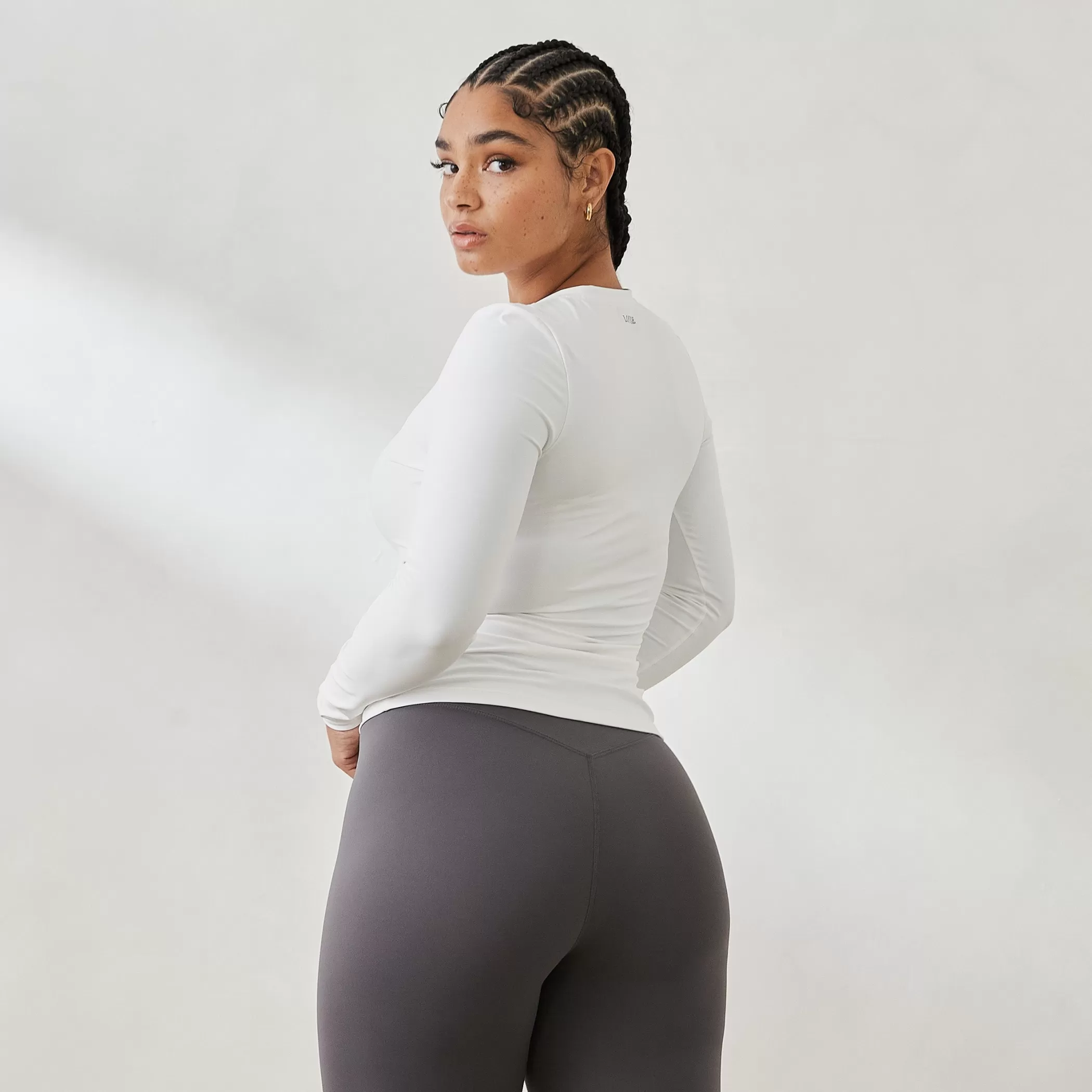 Essential | Loungewear | Lounge Essential Long Sleeve Zip-Up Top - Off White OffWhite