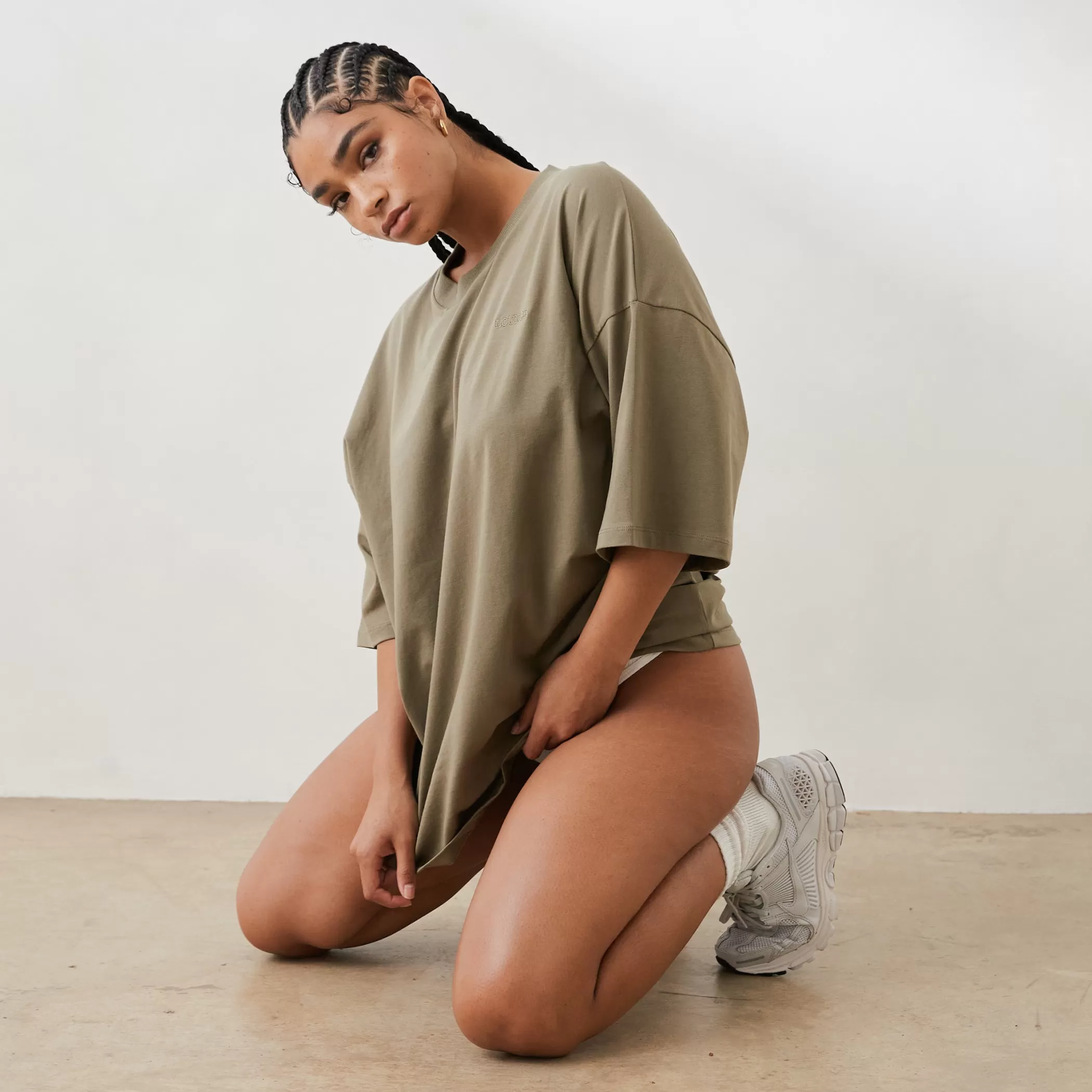 Essential | Loungewear | Lounge Essential Oversized T-Shirt - Olive
