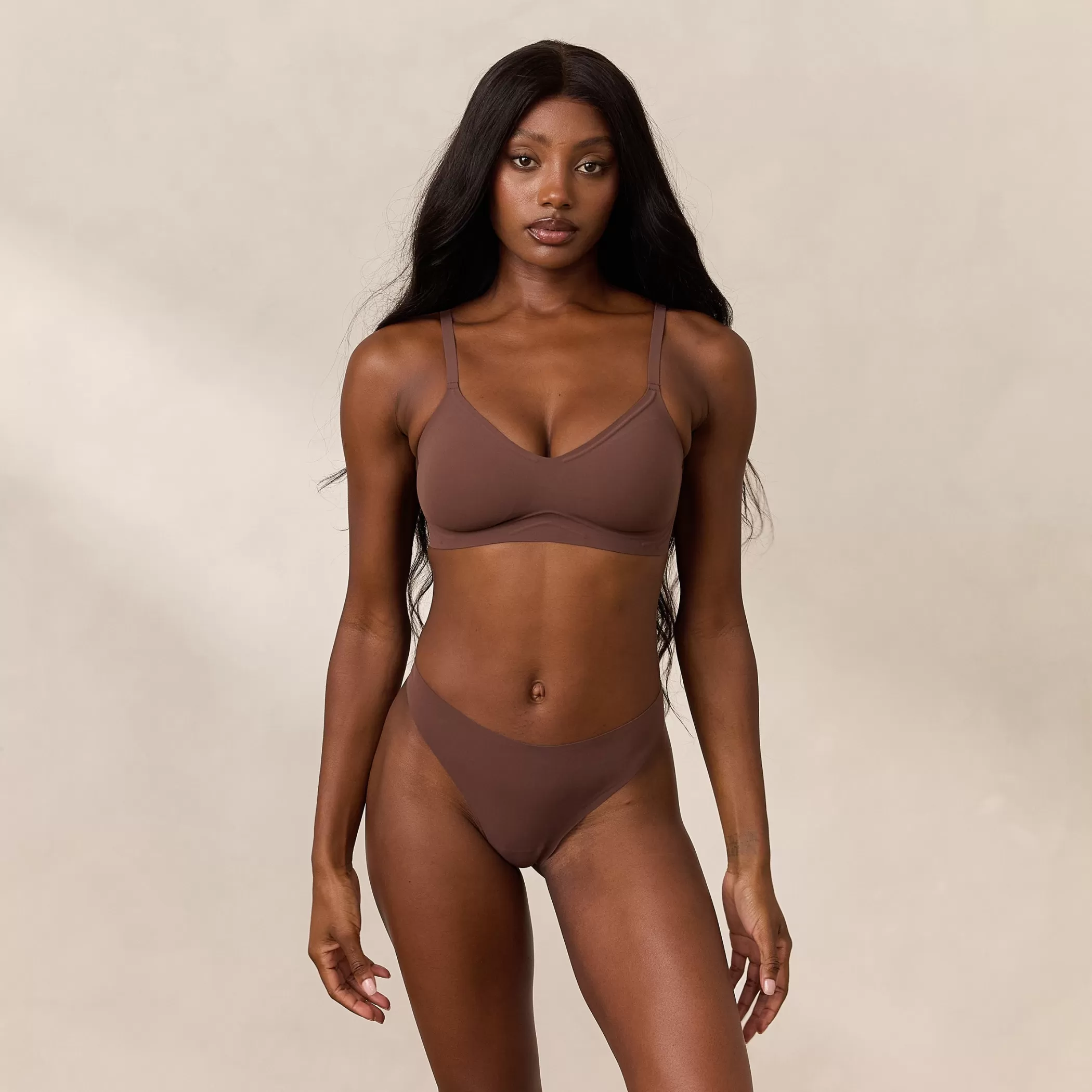 Bralettes | T-shirt Bras | Lounge Everyday Flex Bralette - Cocoa