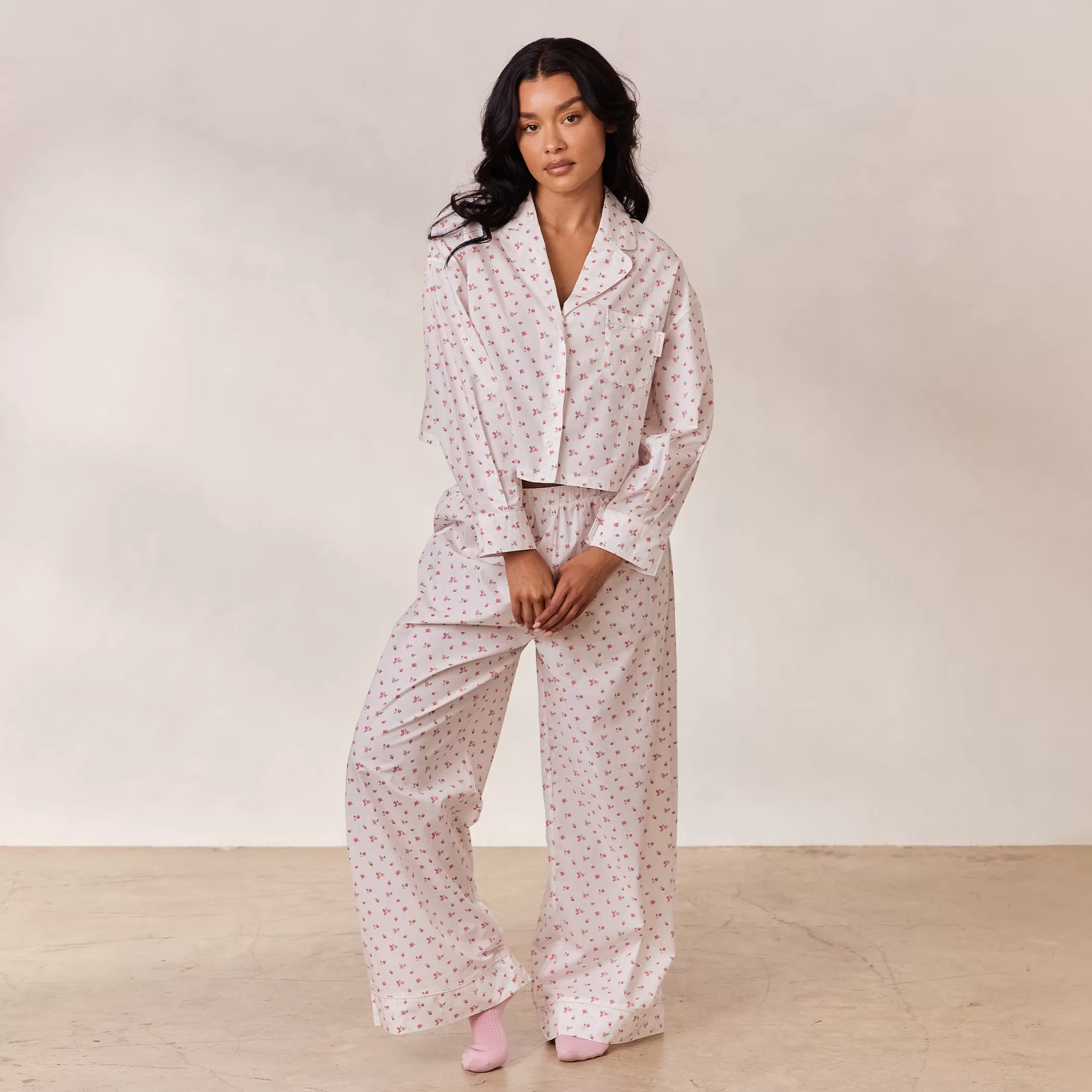Breakfast Club | Bottoms | Lounge Floral Pajama Bottoms - White Print WhitePrint