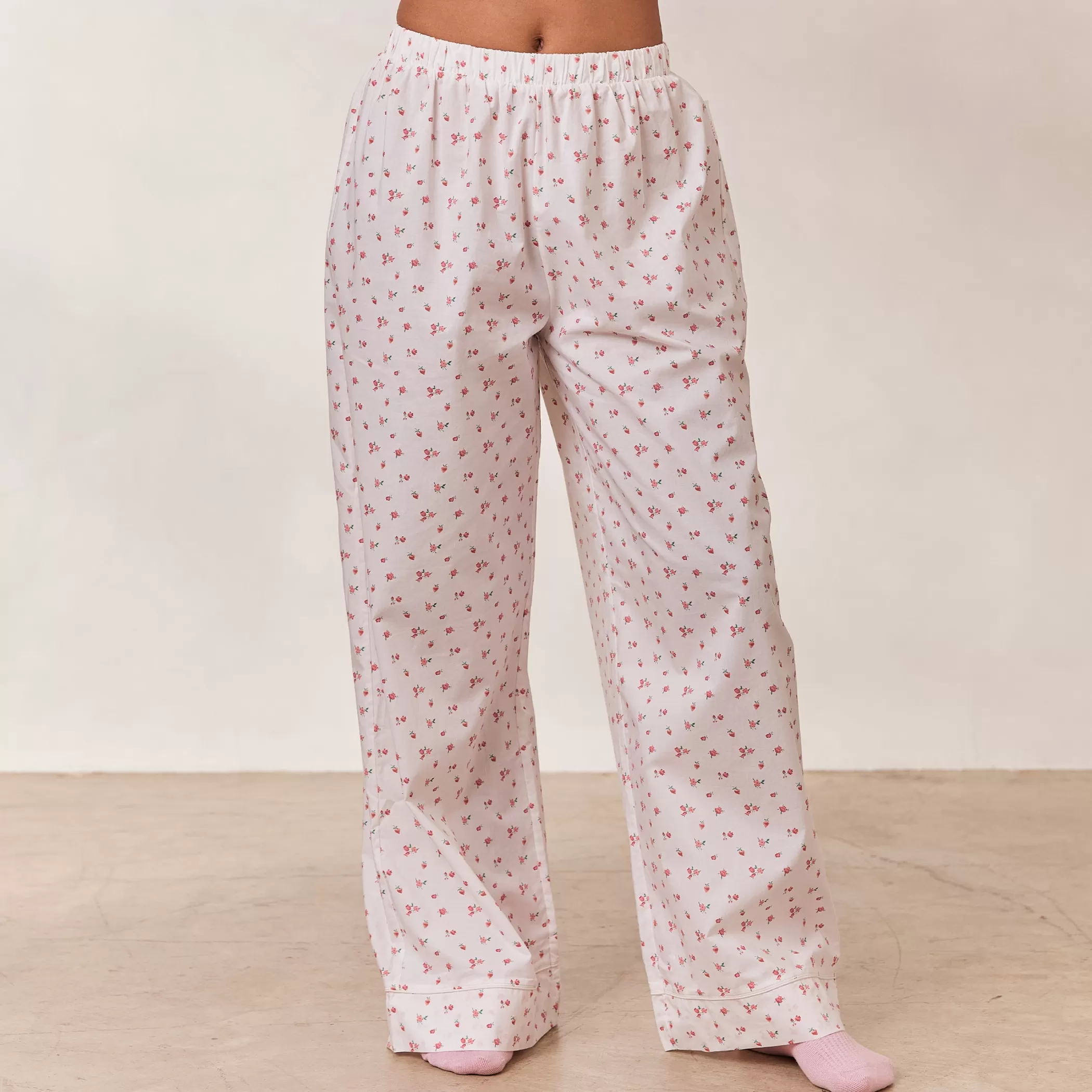 Breakfast Club | Bottoms | Lounge Floral Pajama Bottoms - White Print WhitePrint