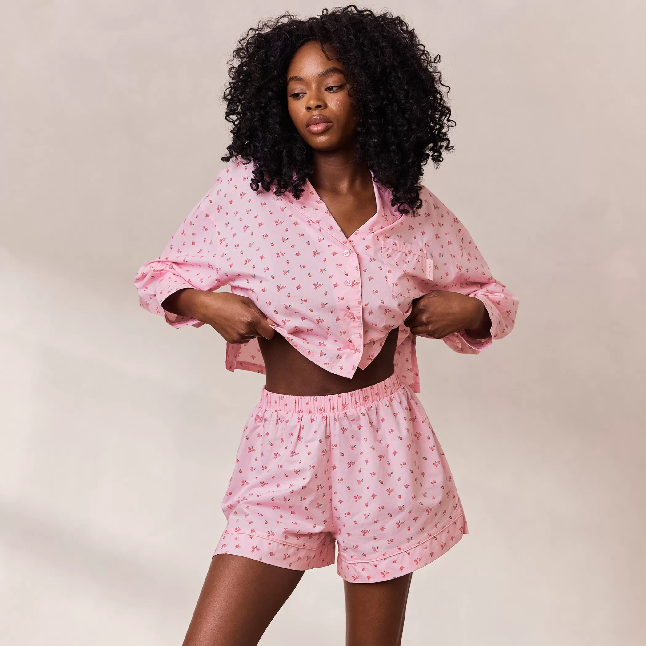 Breakfast Club | Bottoms | Lounge Floral Pajama Shorts - Pink Print PinkPrint