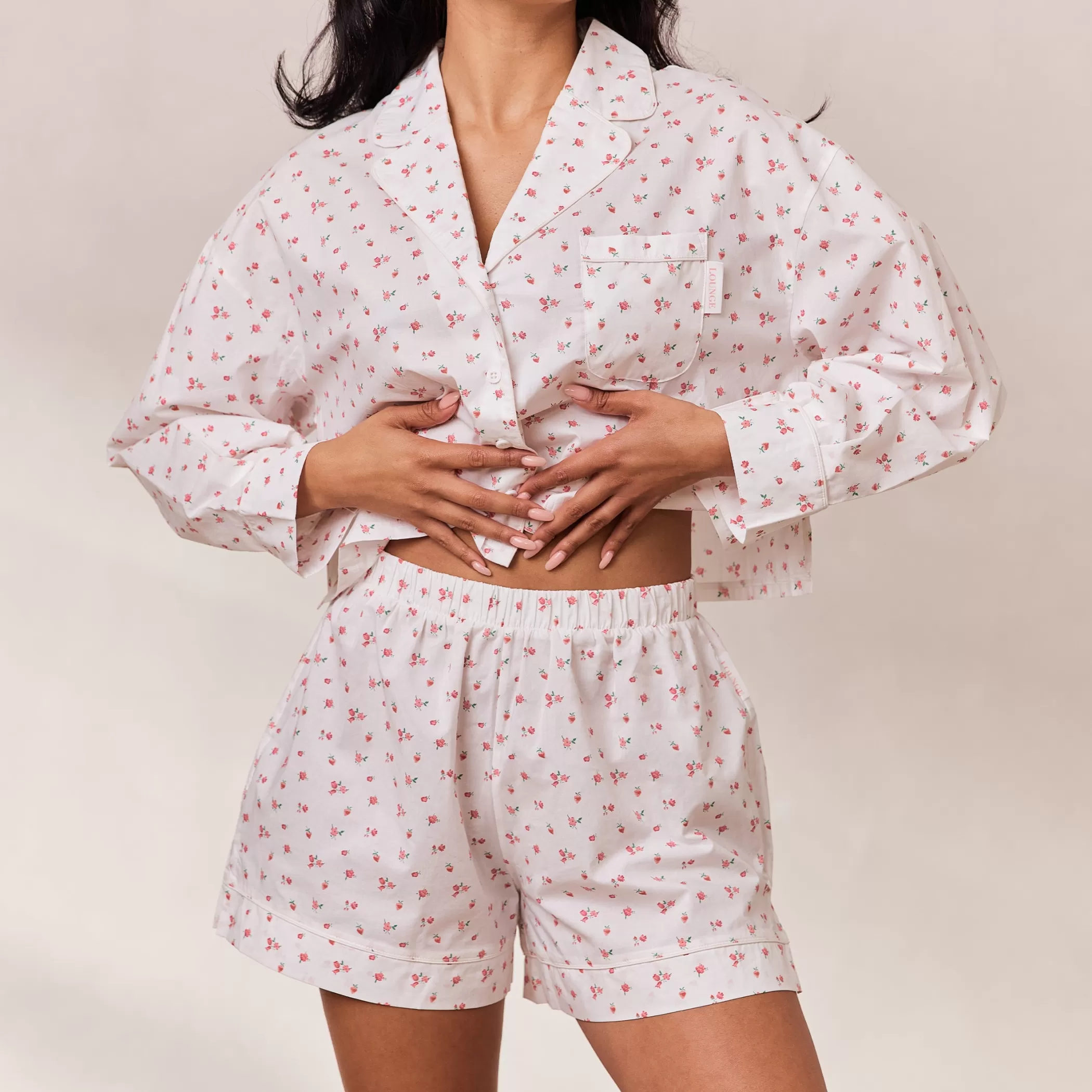 Breakfast Club | Bottoms | Lounge Floral Pajama Shorts - White Print WhitePrint