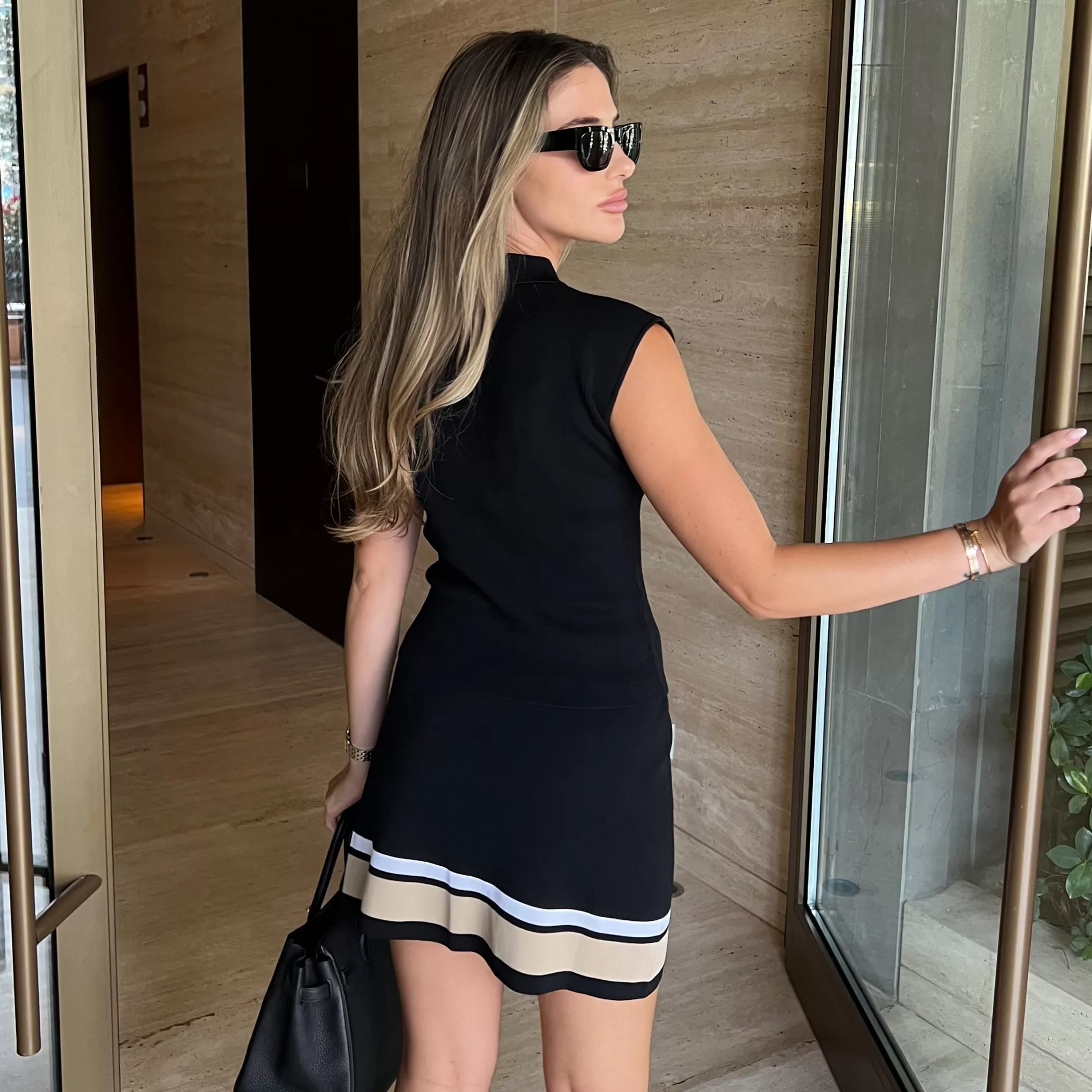 Lounge Knit | Dresses & Skirts | Lounge Knitted Box Pleat Skirt - Black