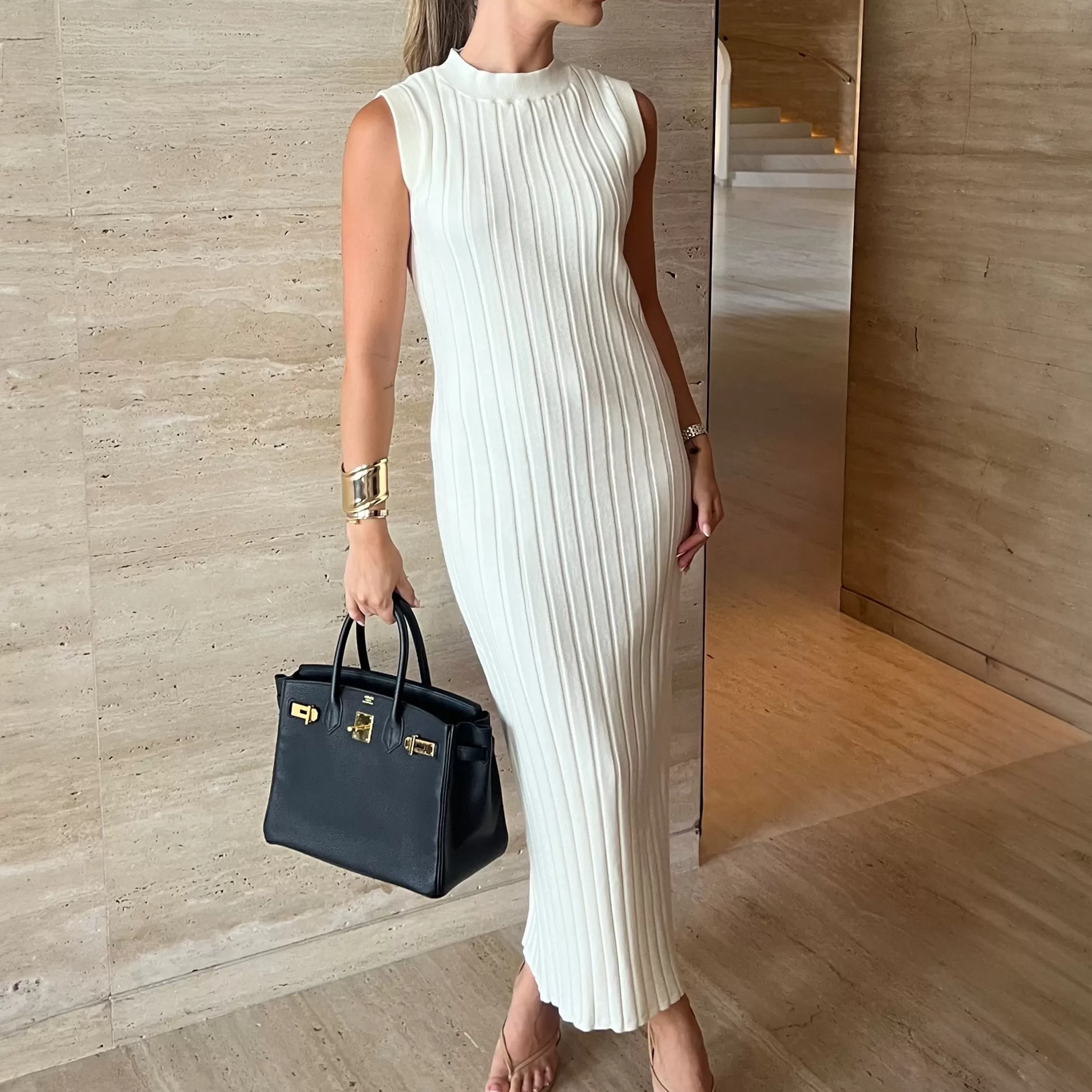 Lounge Knit | Dresses & Skirts | Lounge Knitted Maxi Dress - Cream