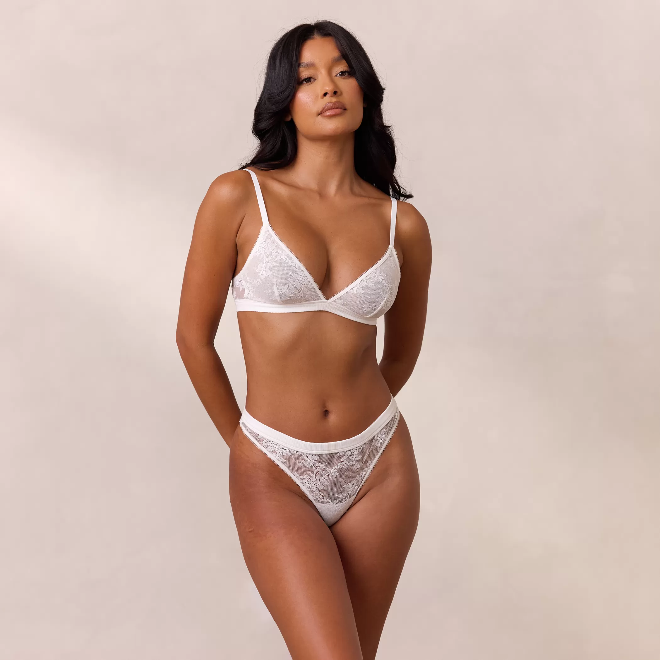 Triangle | Bralettes | Lounge Lace Triangle Bralette - White