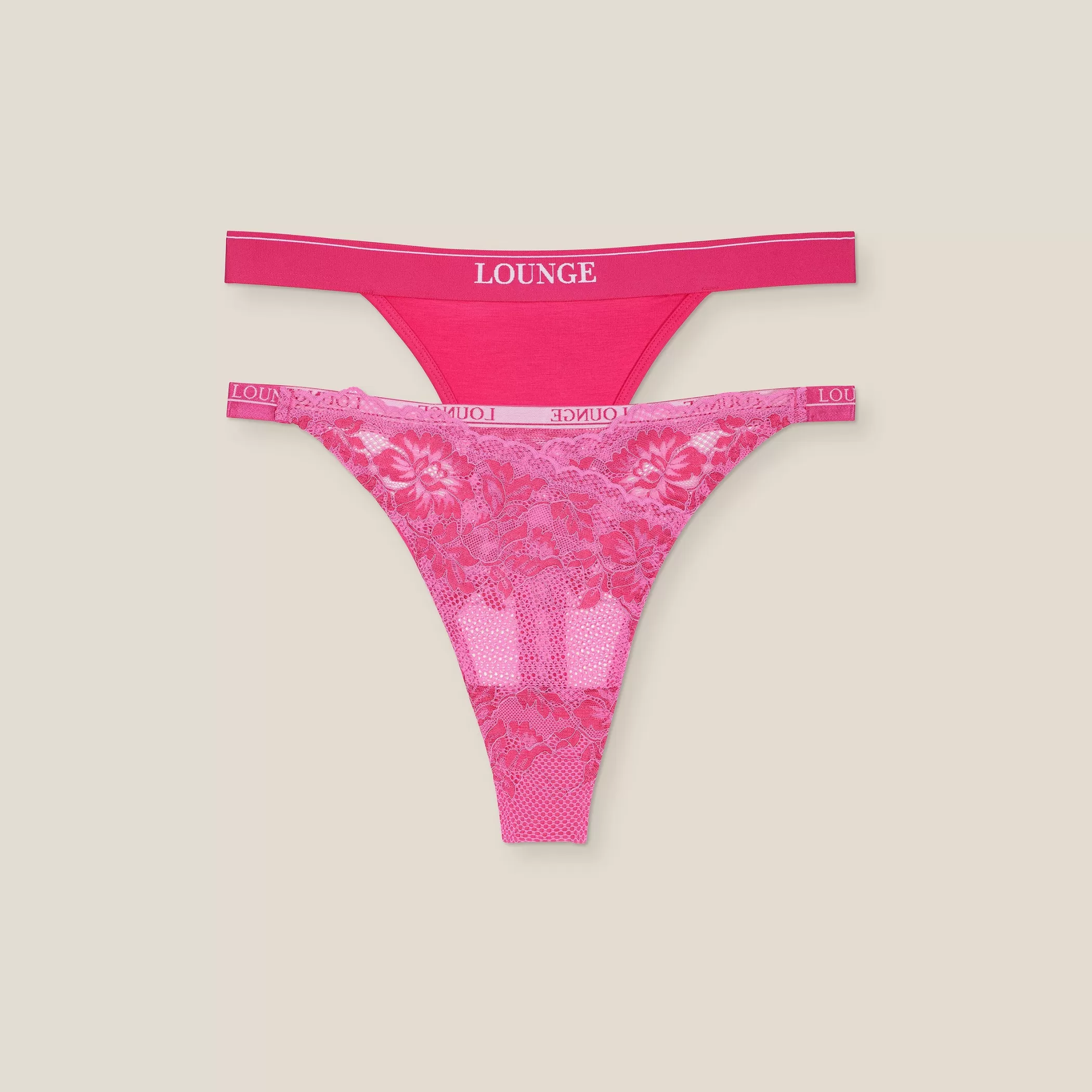 Panties | Lounge Limited Edition Luxe/Minimal Thong (2Pack) - Pink