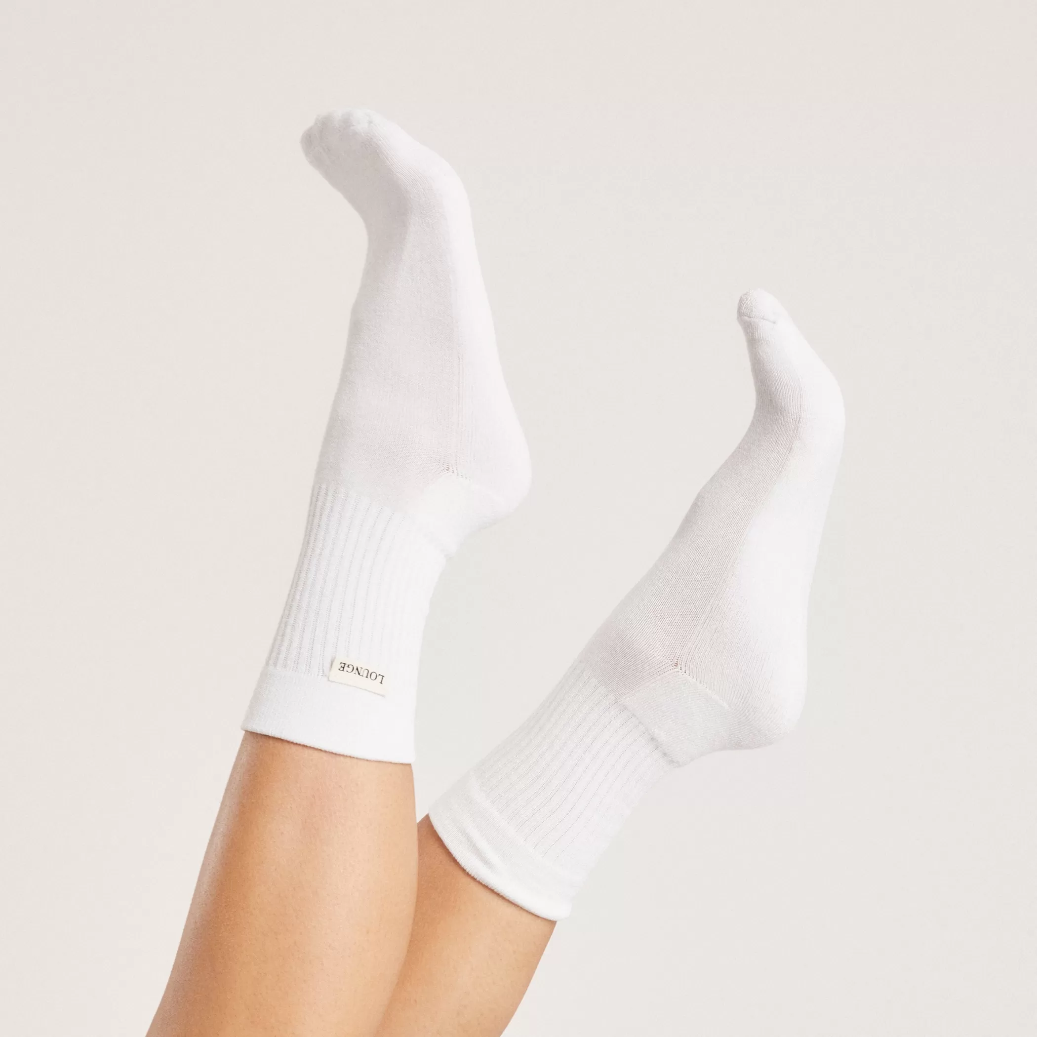 Socks & Accessories | Sunday Club | Lounge Logo Crew Socks (2 Pack) - White
