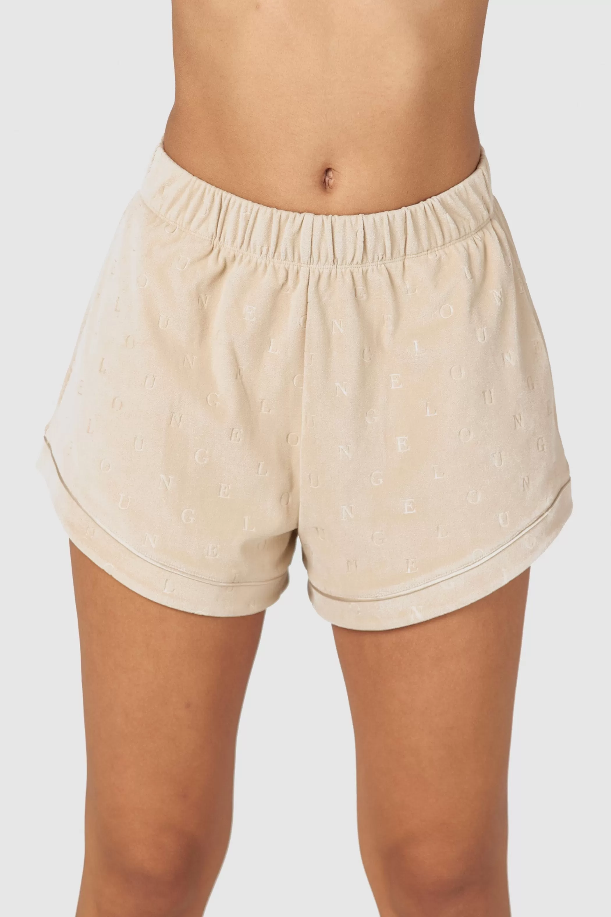 Sleep | Lounge Luxury Embossed Pajama Shorts - Mink