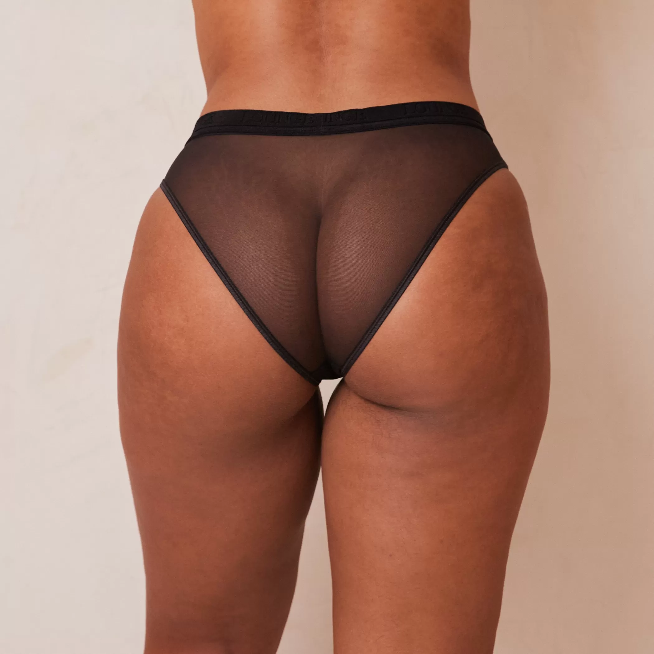 Panties | Lounge Mesh Briefs - Black