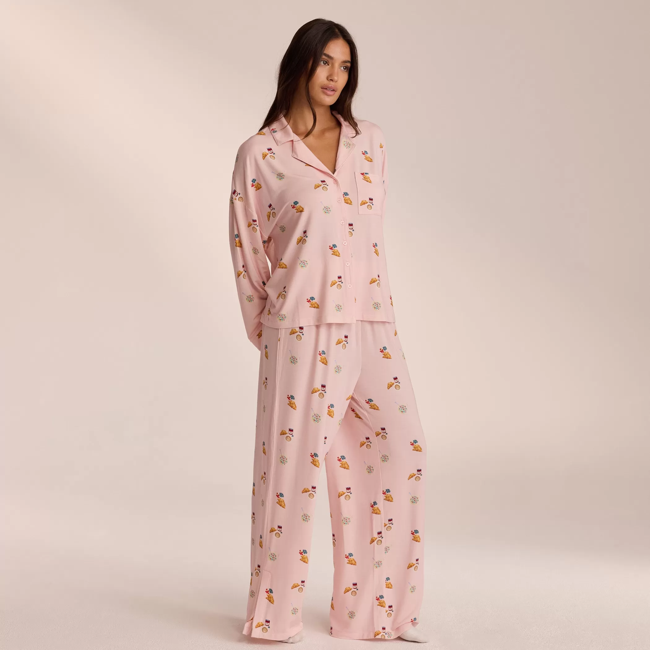 Breakfast Club | Bottoms | Lounge Modal Pajama Pants - Pink