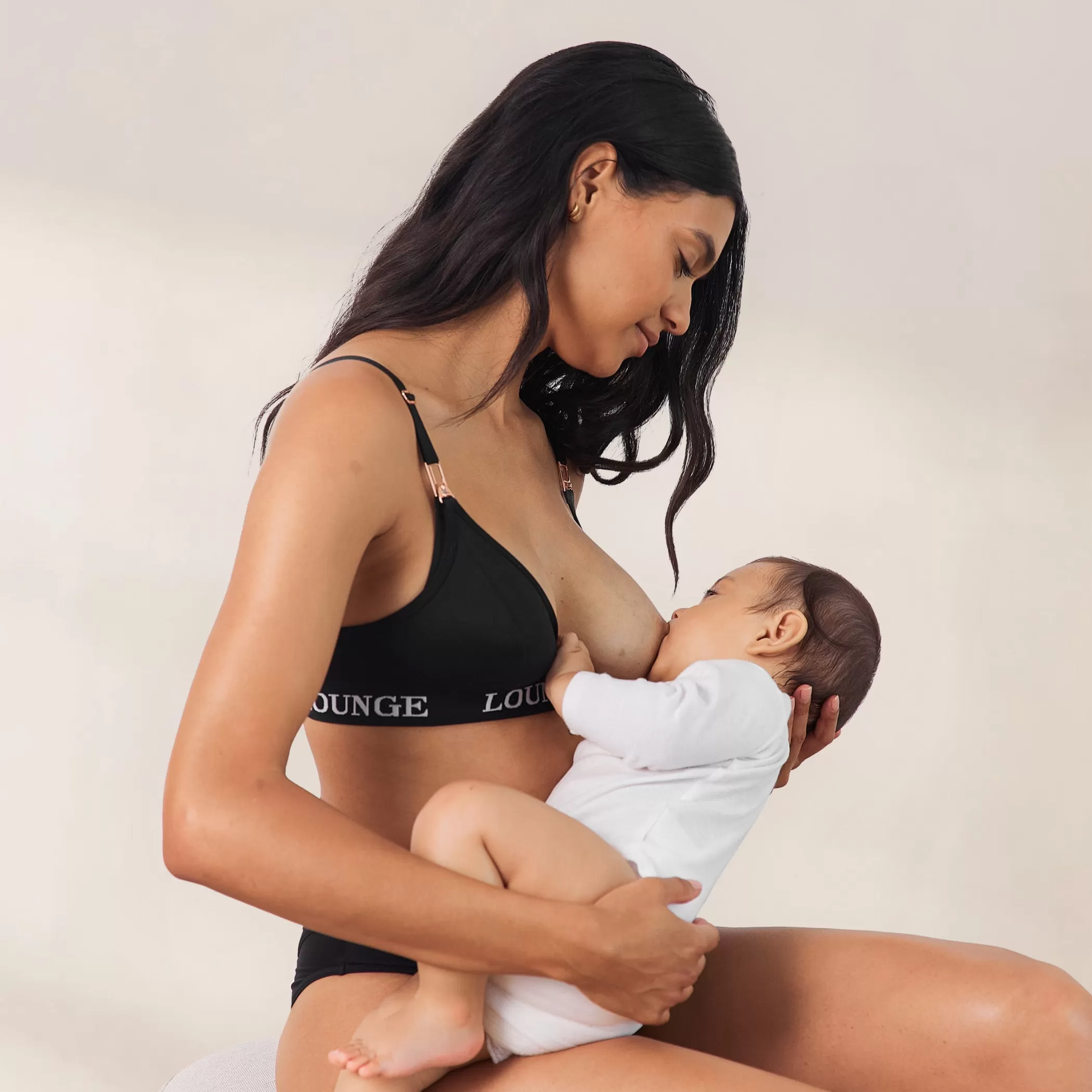 Nurture | Bralettes | Lounge Nurture Nursing Bra & Thong/Briefs Set - Black
