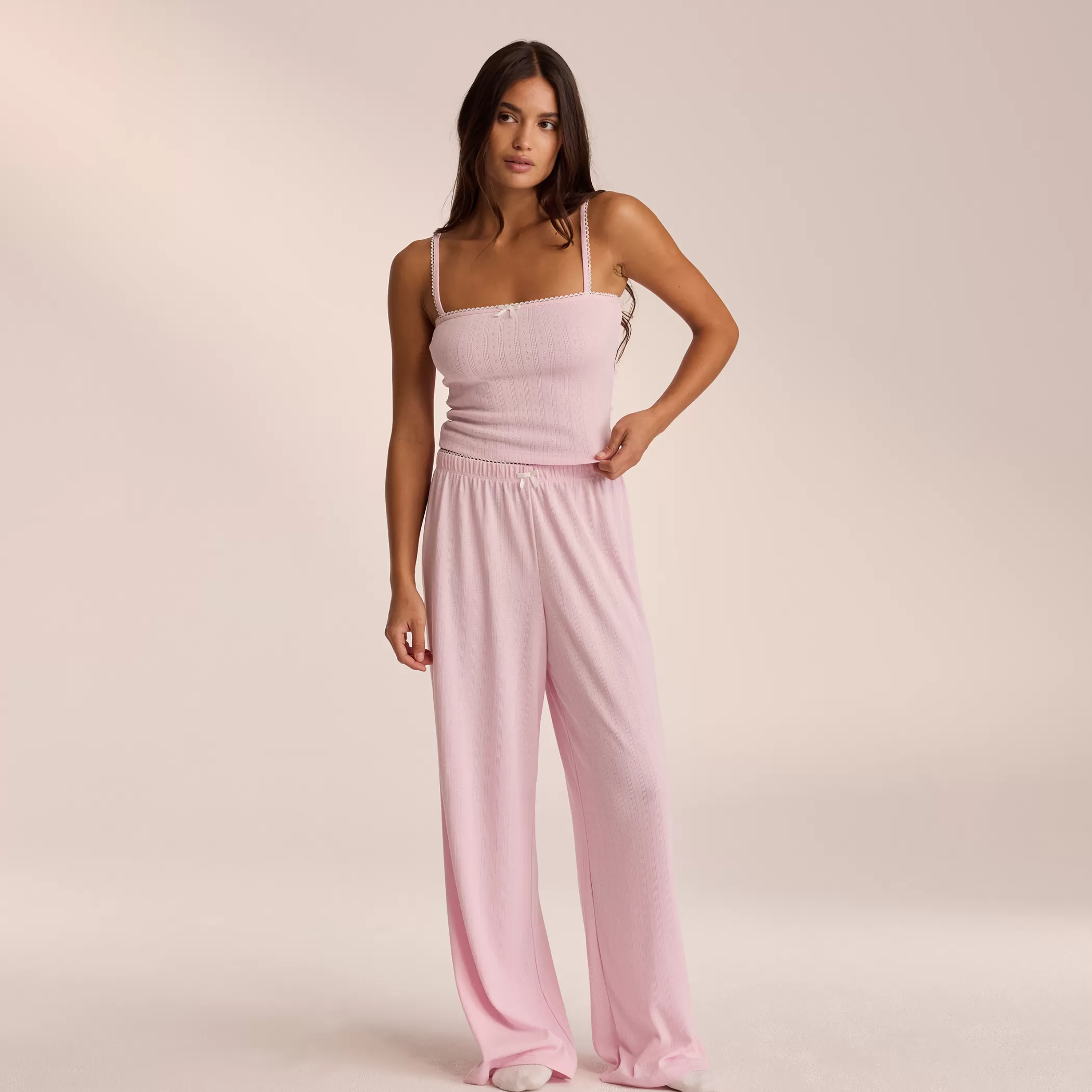 Breakfast Club | Bottoms | Lounge Pointelle Pajama Pants - Pink