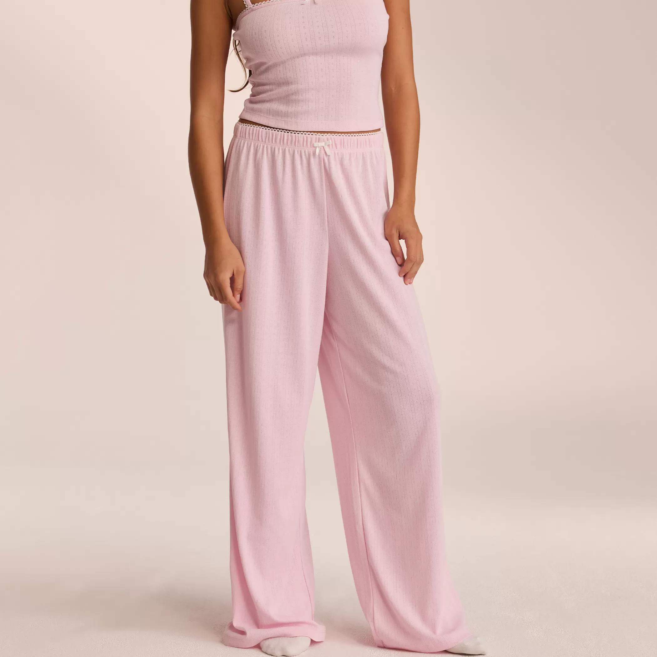 Breakfast Club | Bottoms | Lounge Pointelle Pajama Pants - Pink