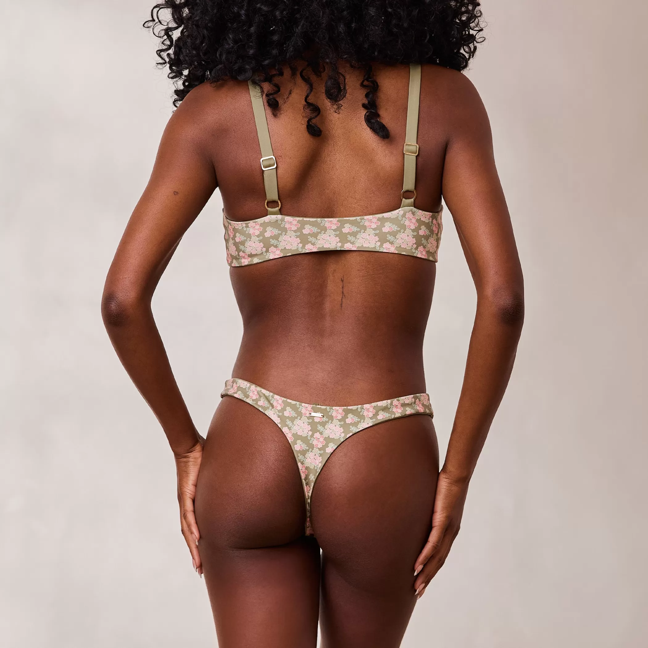 Reversible | Bikinis | Lounge Reversible Bikini Thong - Green/Floral