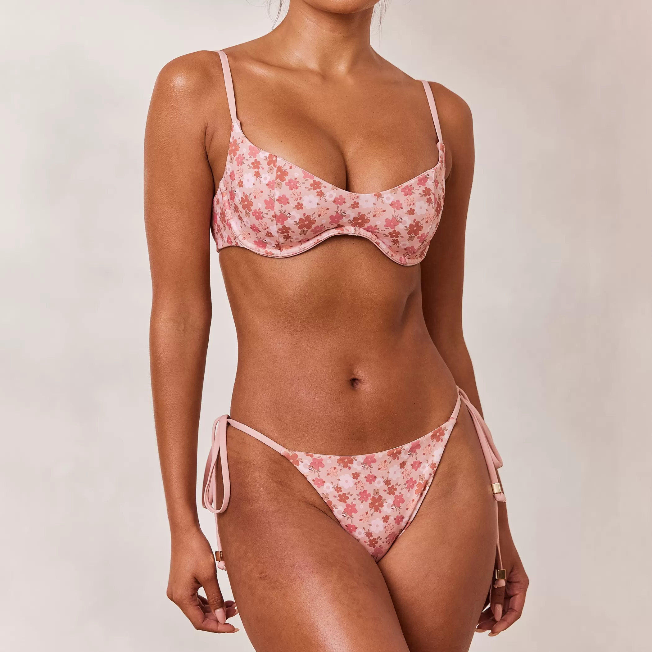 Reversible | Bikinis | Lounge Reversible Tie Side Bikini Briefs - Pink/Floral