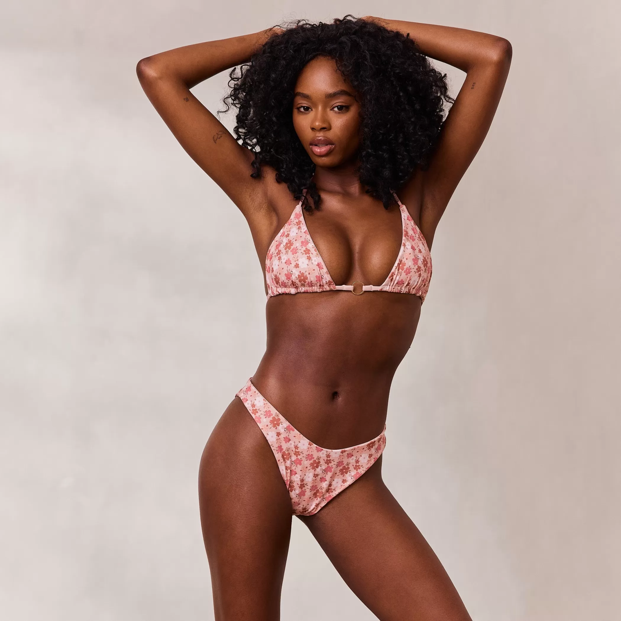 Reversible | Bikinis | Lounge Reversible Triangle Bikini Top - Pink/Floral