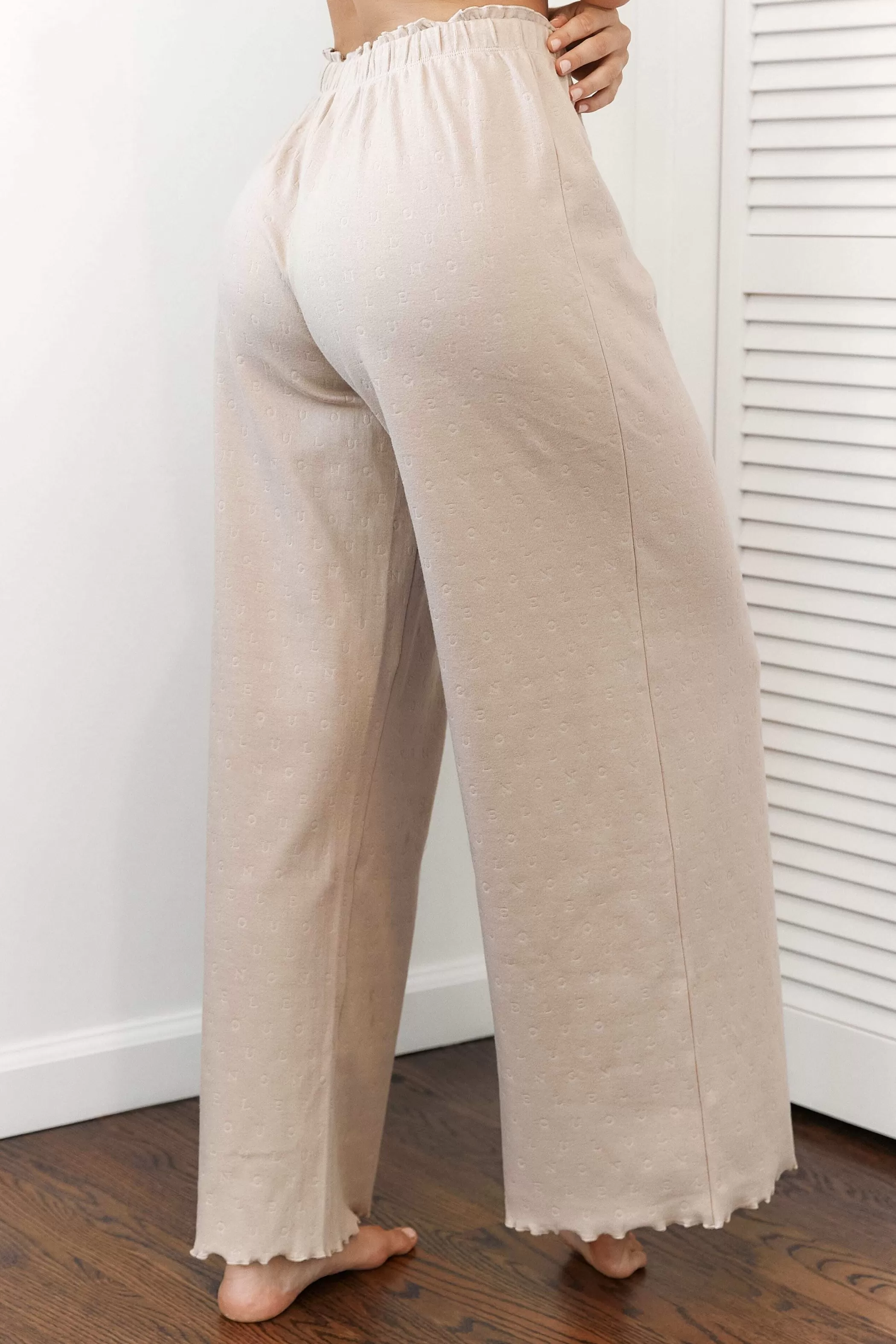 Sleep | Lounge Ruffle Pajama Trousers - Mink