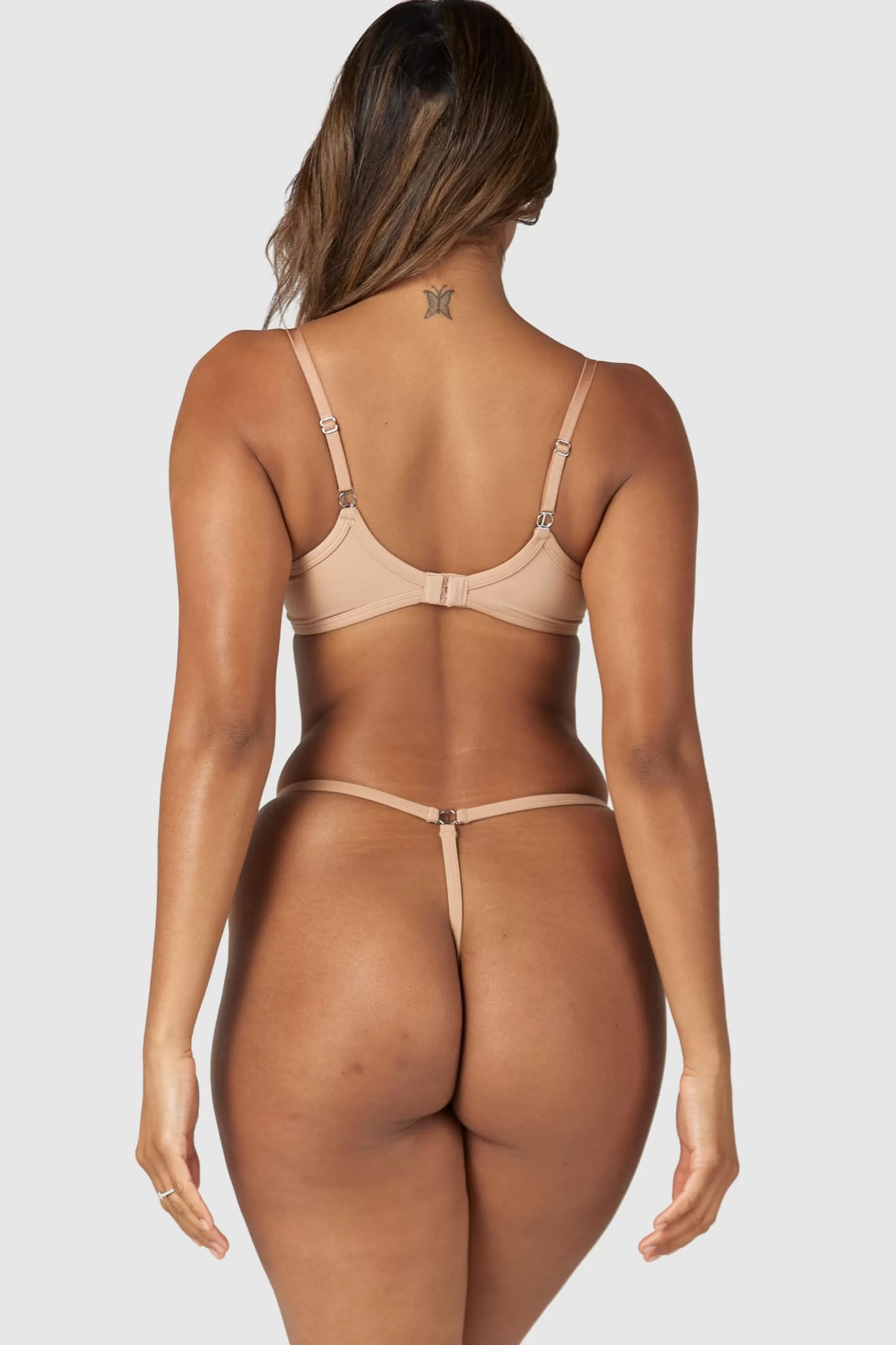 Bridal | Solutions | Lounge Sculpt Push-Up T-shirt Bra & G-string/Briefs Set - Honey