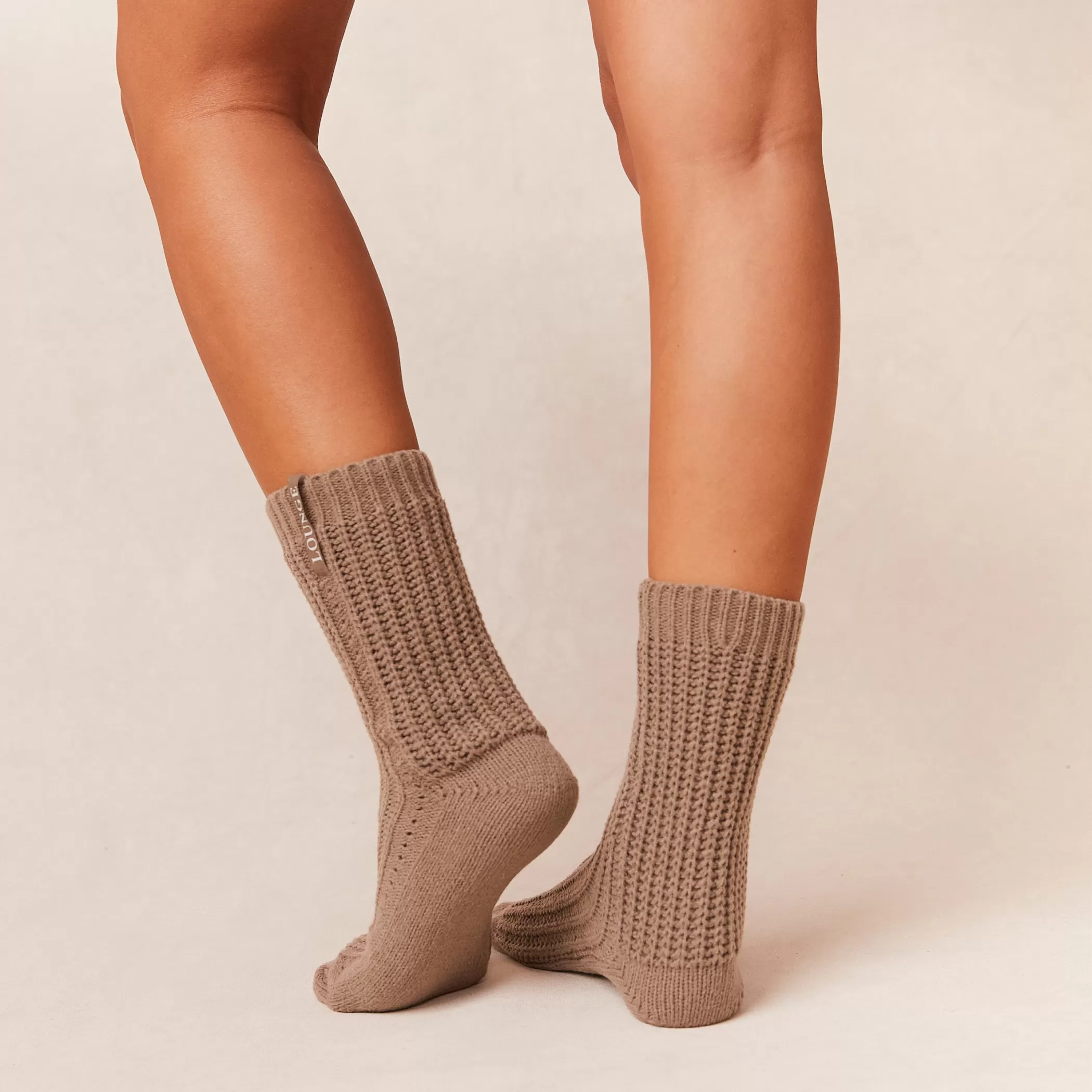 Accessories | Socks & Accessories | Lounge Snooze Knitted Socks - Fawn