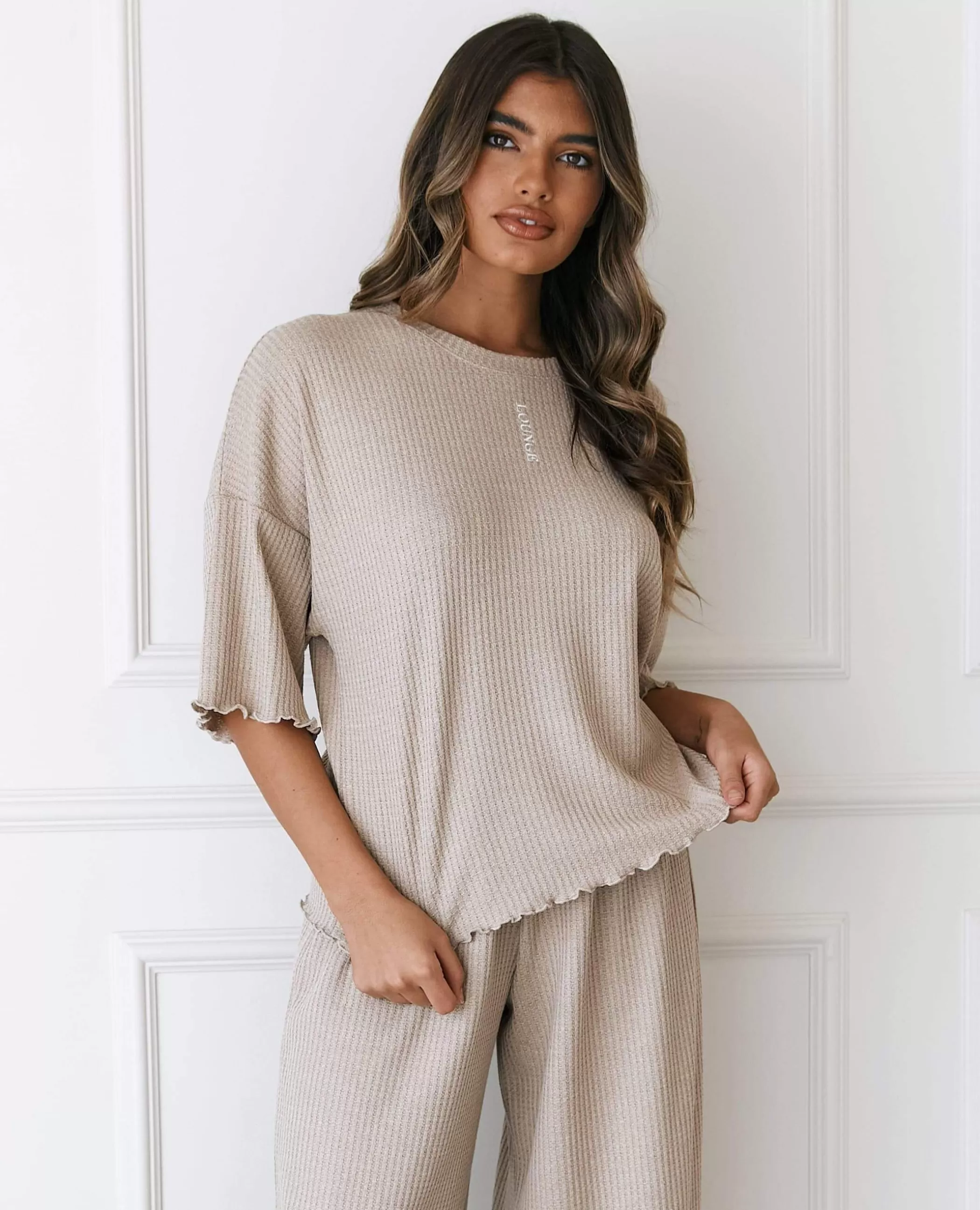 Waffle | Tops | Lounge Soft Waffle Pajama Top - Mink