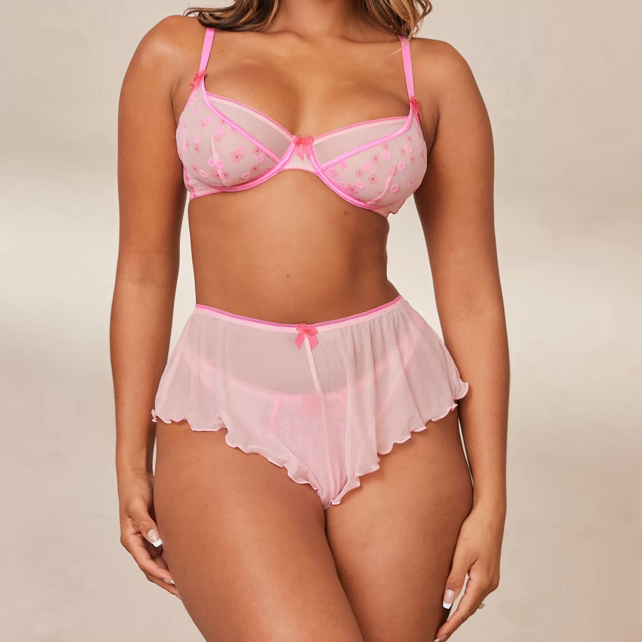 Intimates | Lounge Thea Intimates Thong & Shorts - Candy Pink CandyPink