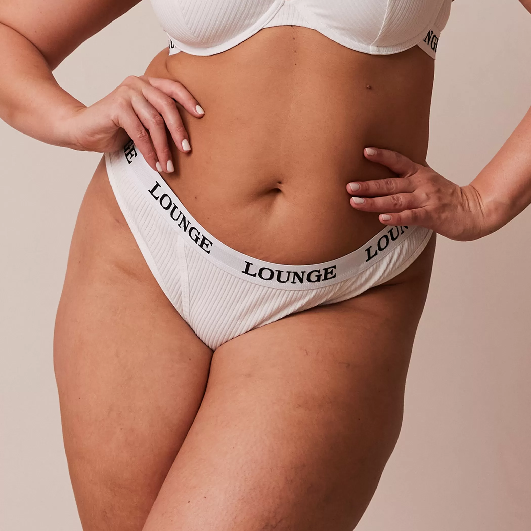 Panties | Lounge Ultra Comfort Ribbed Thong - White
