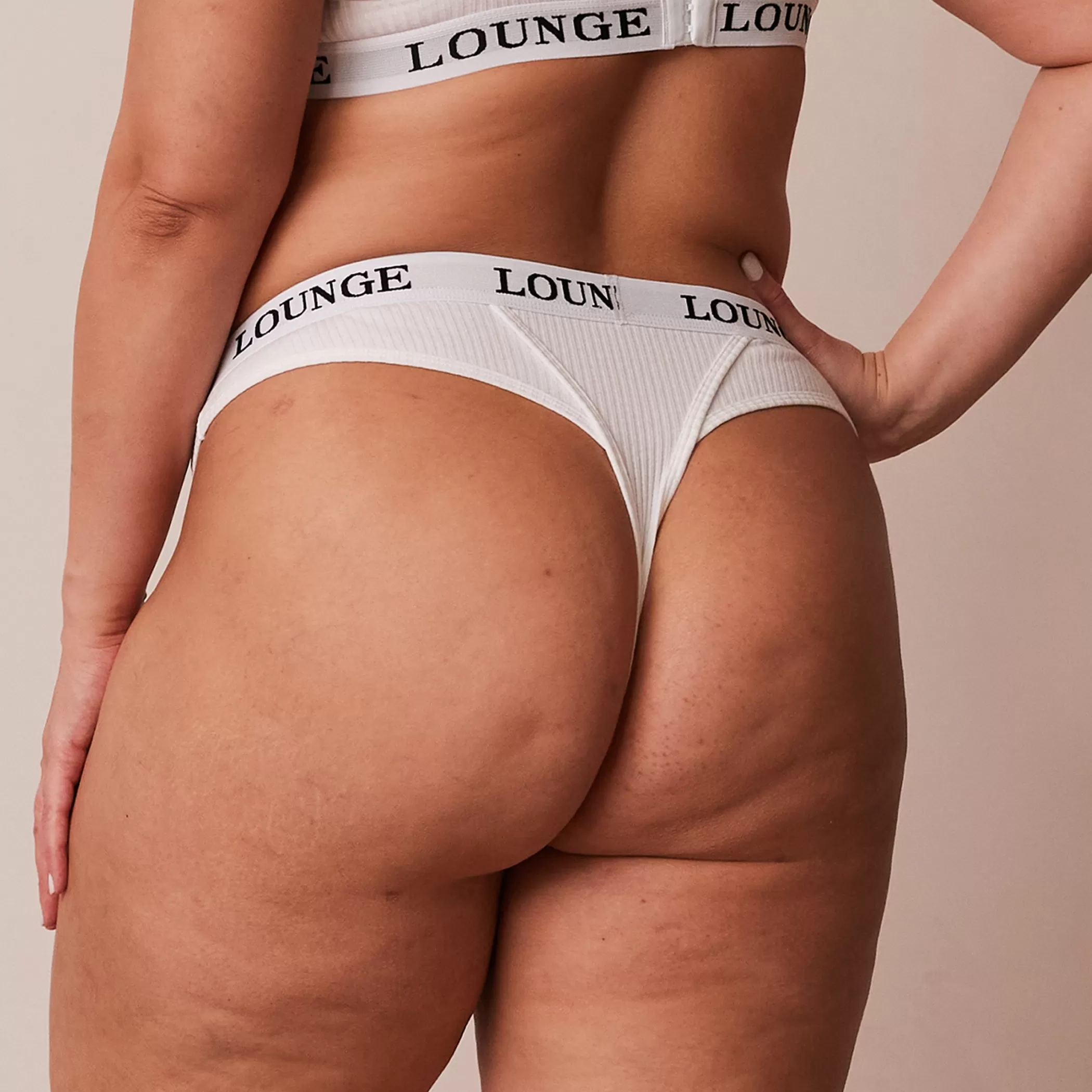 Panties | Lounge Ultra Comfort Ribbed Thong - White