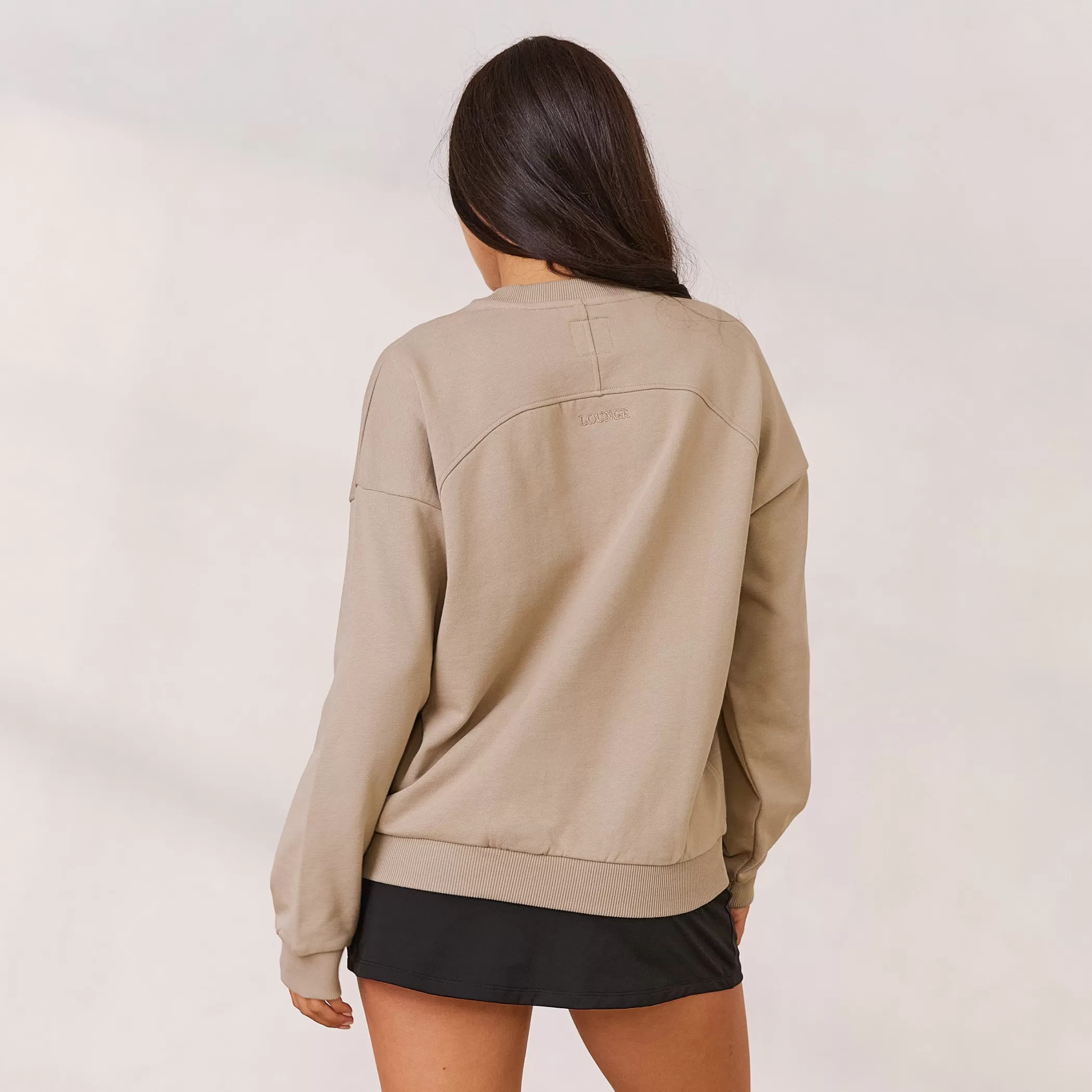 Clothing | Lounge Varsity Crew Neck Sweater - Oat