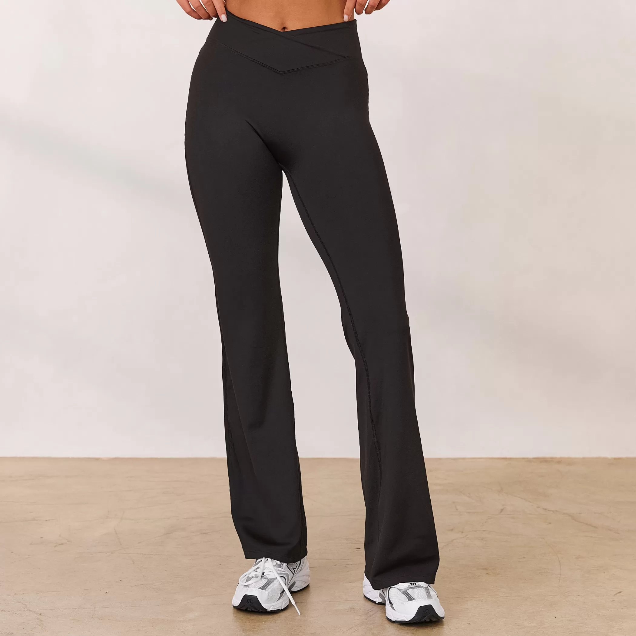Clothing | Lounge Varsity Crossover Flared Leggings - Black