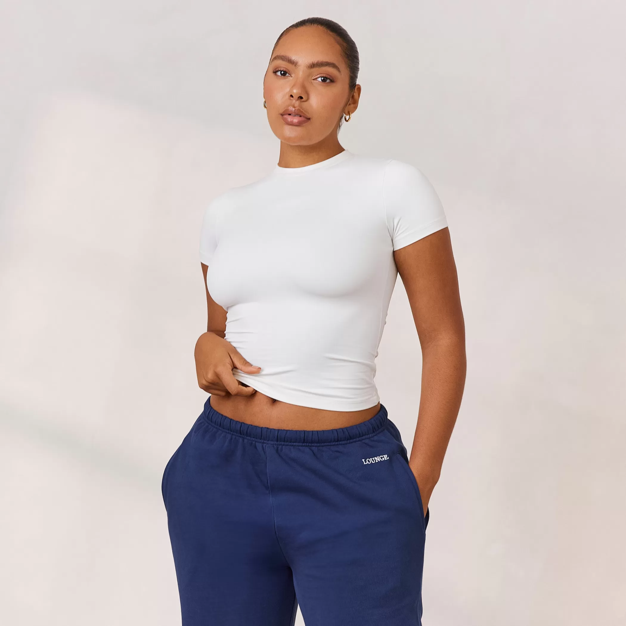 Clothing | Lounge Varsity Fitted T-Shirt - White